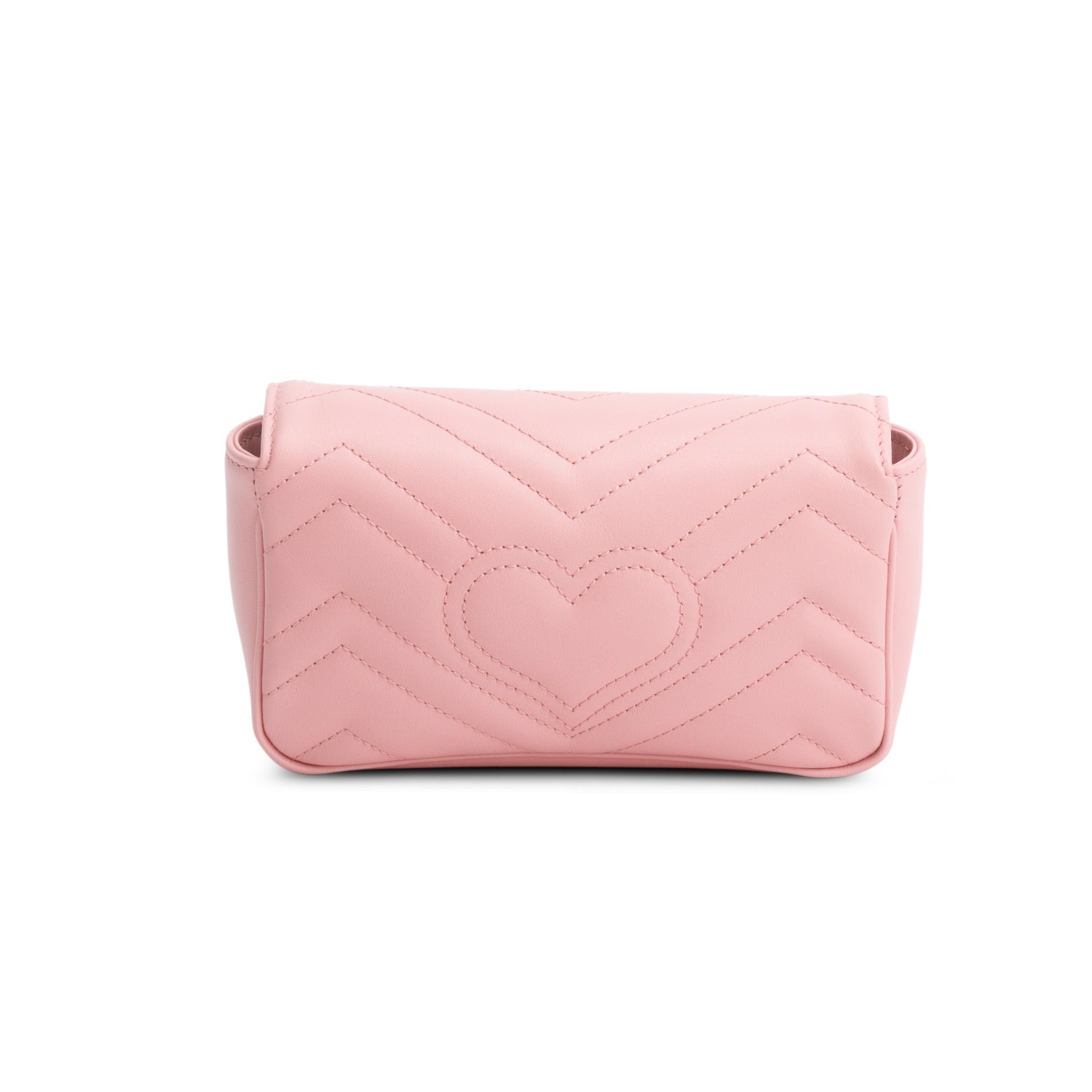 Gucci Pink GG Marmont Matelasse Leather Super Mini Bag