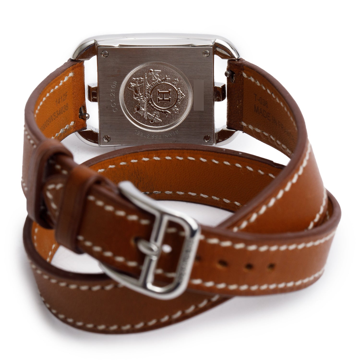 Hermes 2023 Stainless Steel Cape Cod Double Tour Watch White Dial, Small Model w/ Box & Papers