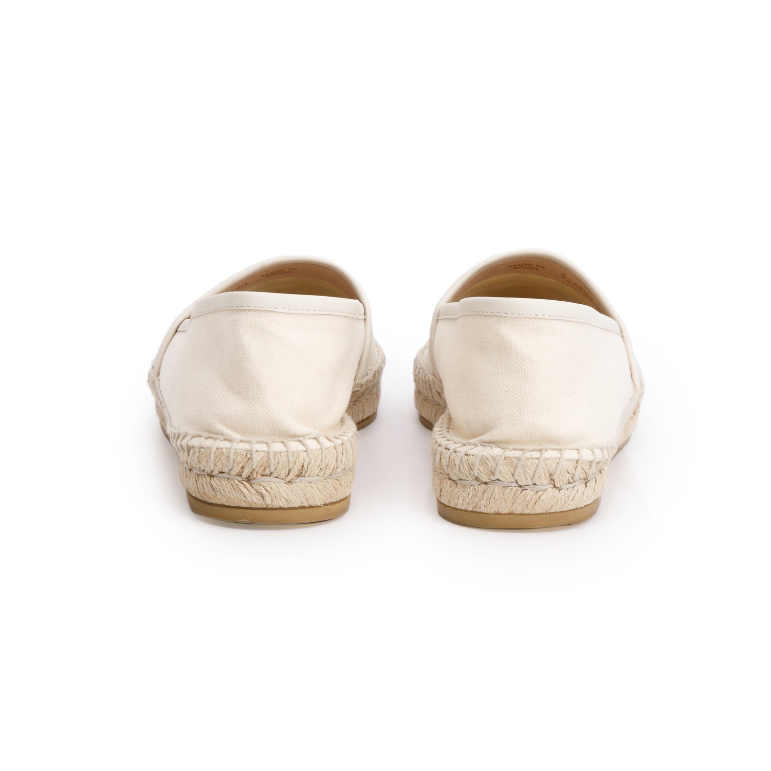 Gucci Cream Canvas Logo Espadrilles, Women's Size 38.5