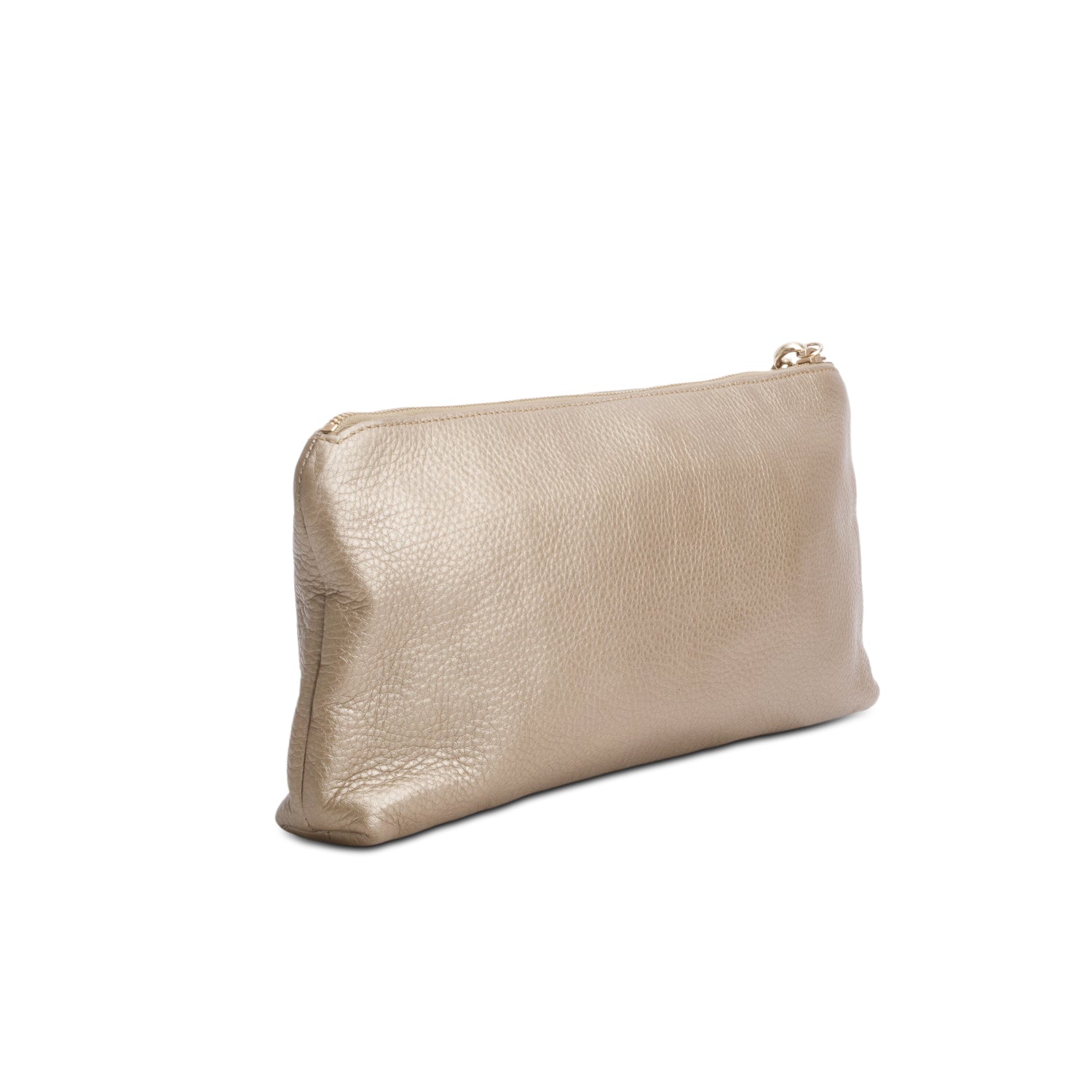 Gucci Metallic Gold Pebbled Calfskin Sienna Tassel Clutch