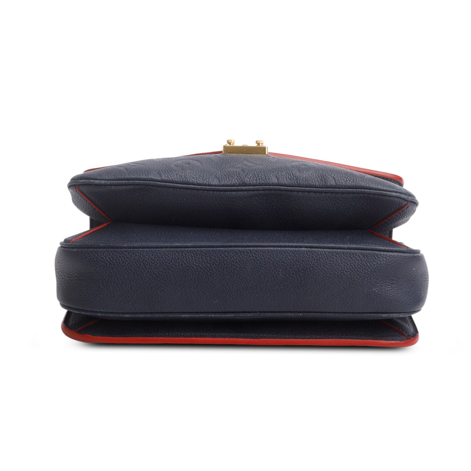 Louis Vuitton Blue Monogram Empreinte Leather Pochette Metis w/ Strap