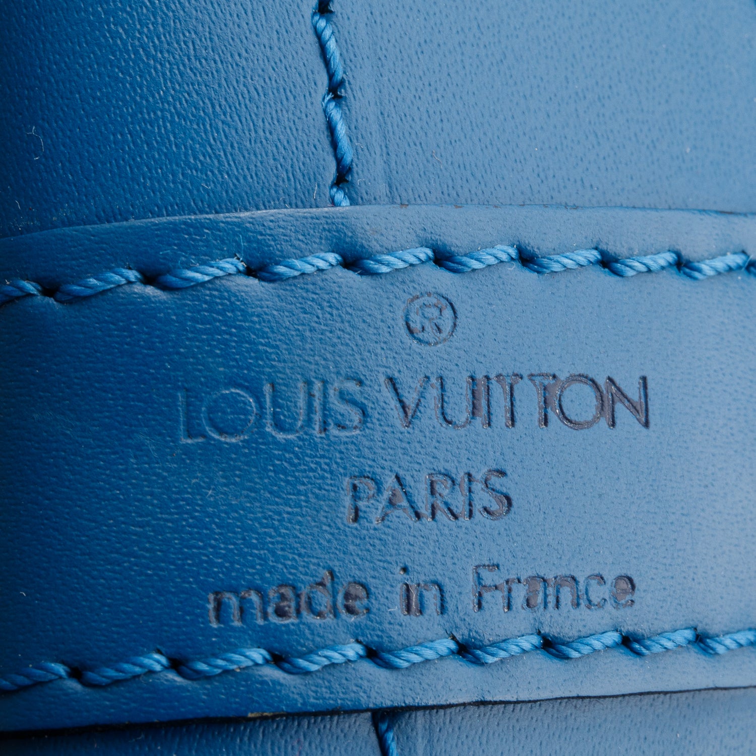Louis Vuitton 1996 Blue Epi Leather Noe Bucket Bag