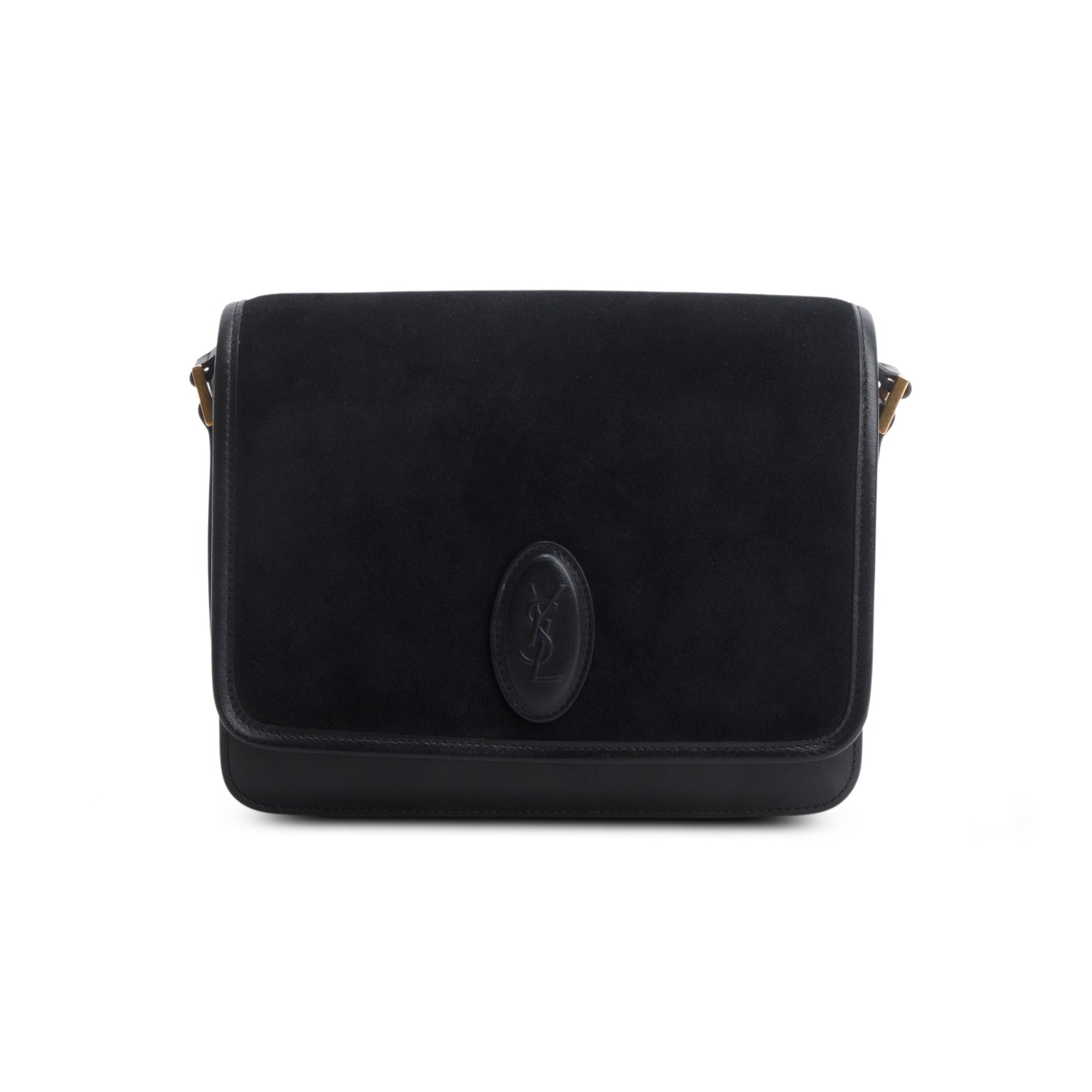 Saint Laurent Black Calfskin/Suede Le 61 Shoulder Bag