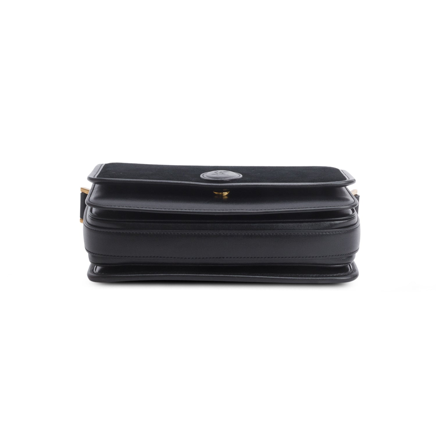 Saint Laurent Black Calfskin/Suede Le 61 Shoulder Bag