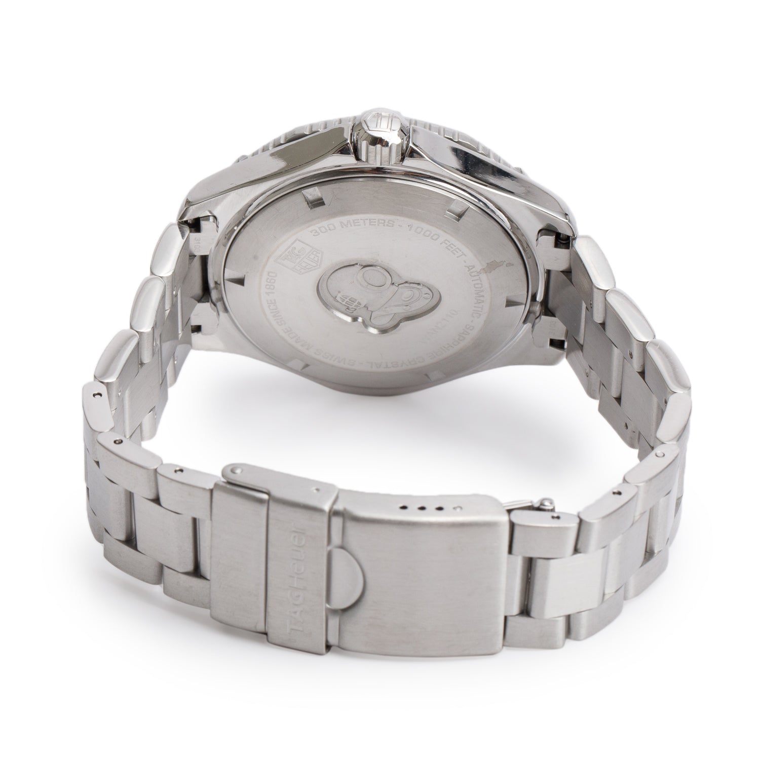 Tag Heuer Stainless Steel Aquaracer Calibre 5 41 MM Automatic Watch Black Dial WAN2110