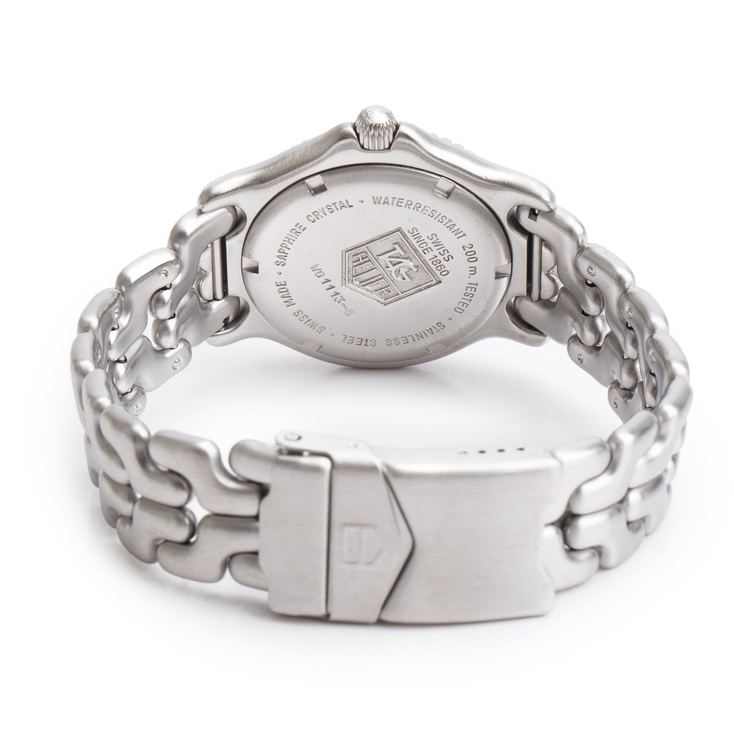 Tag Heuer Stainless Steel Professional Link 37 MM Watch Grey Dial WG1113-0