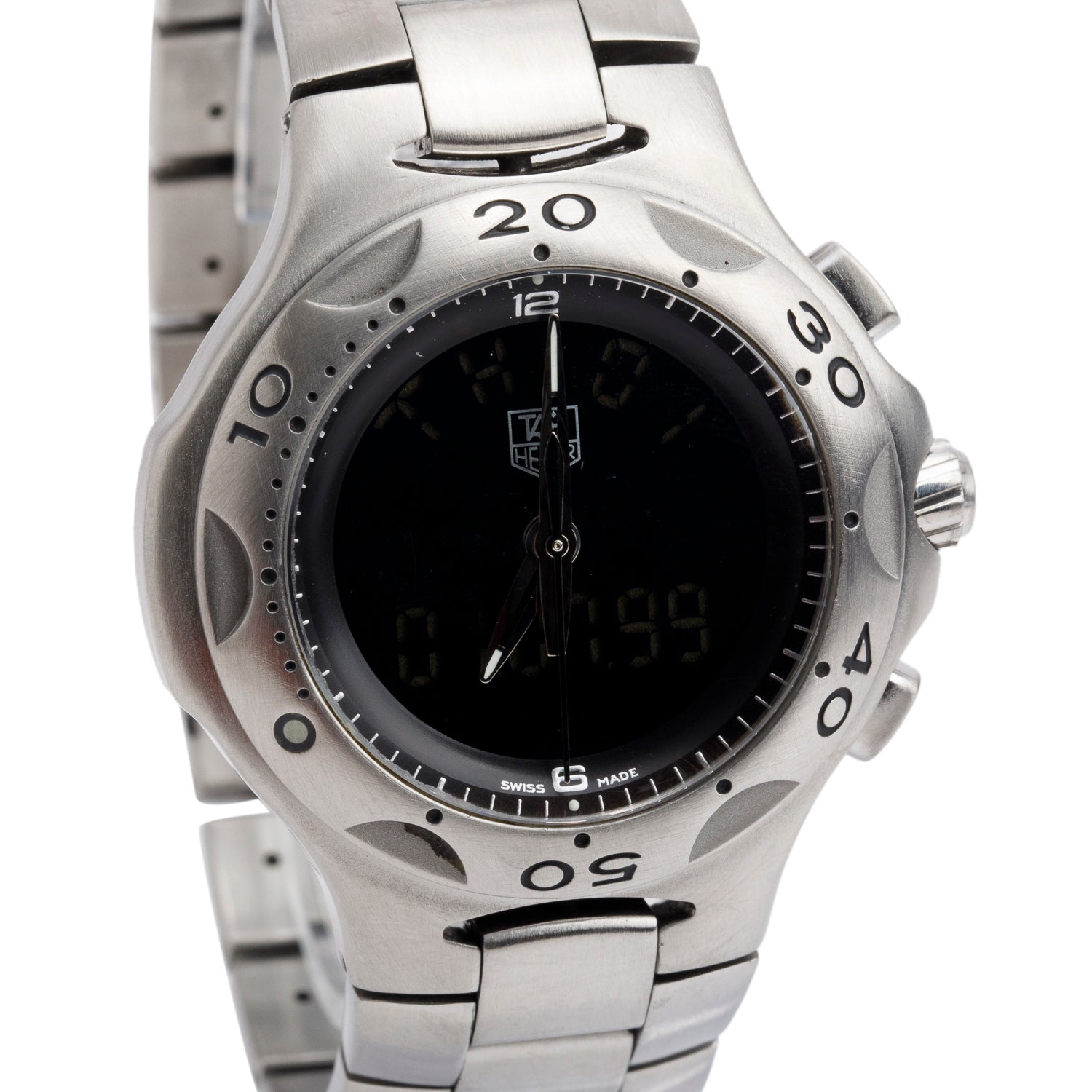 Tag Heuer Stainless Steel Kirium Formula 1 40 MM Chronograph Digital Quartz Watch CL111A w/ Box & Papers