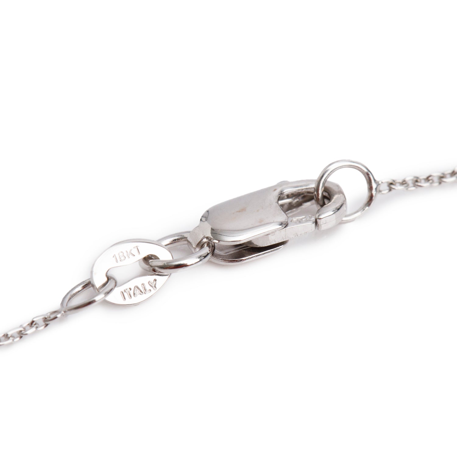 Roberto Coin 18k White Gold Diamond Tiny Treasures 20 MM Circle of Life Pendant Necklace