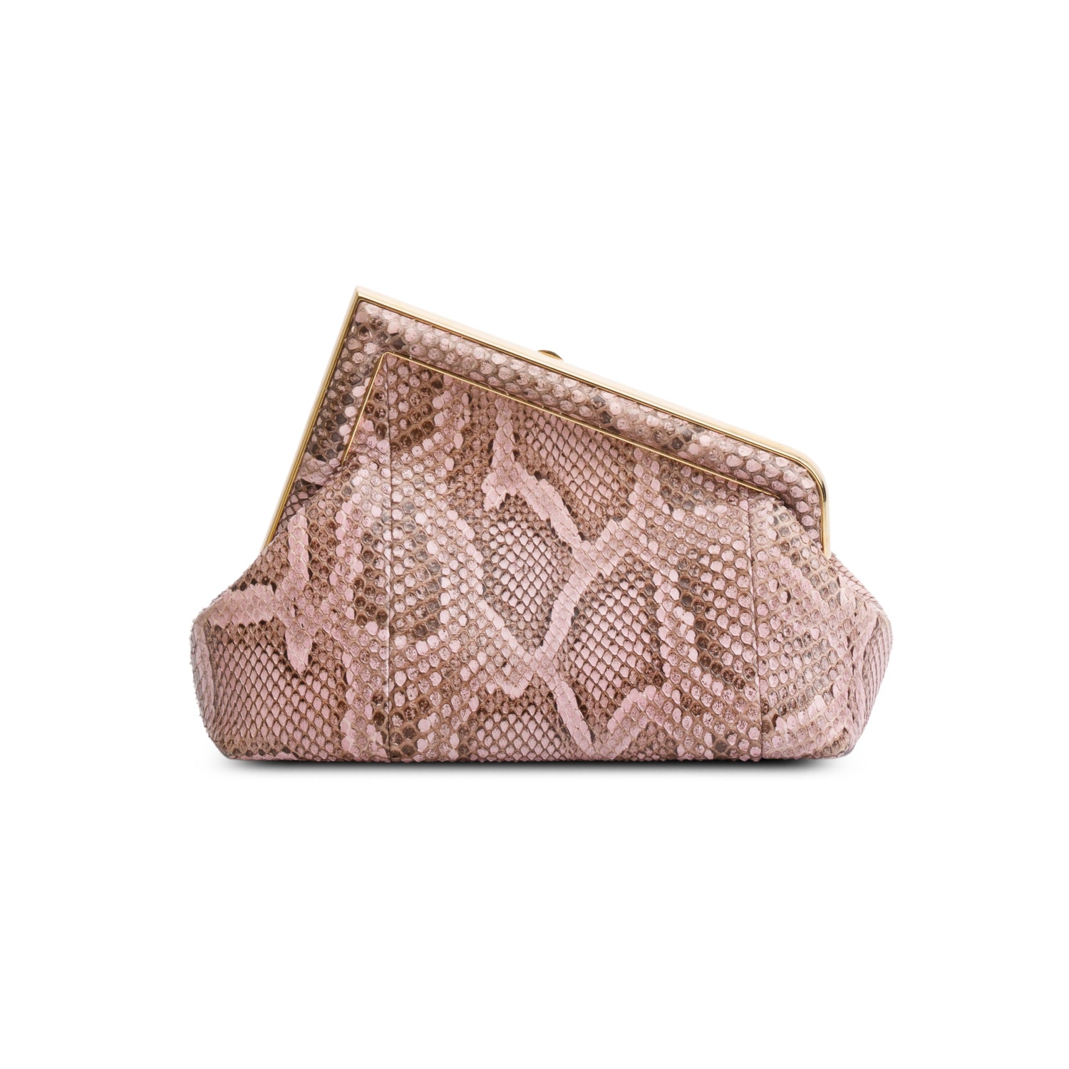 Fendi 2022 Pink Python Small Fendi First w/ Box, Receipt & Strap