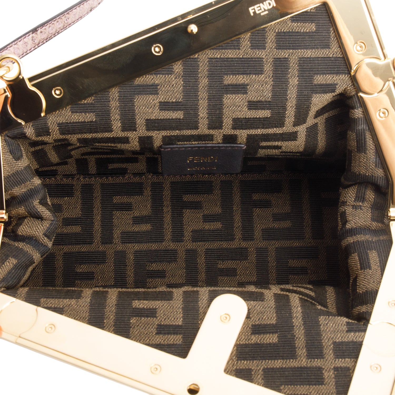 Fendi 2022 Pink Python Small Fendi First w/ Box, Receipt & Strap