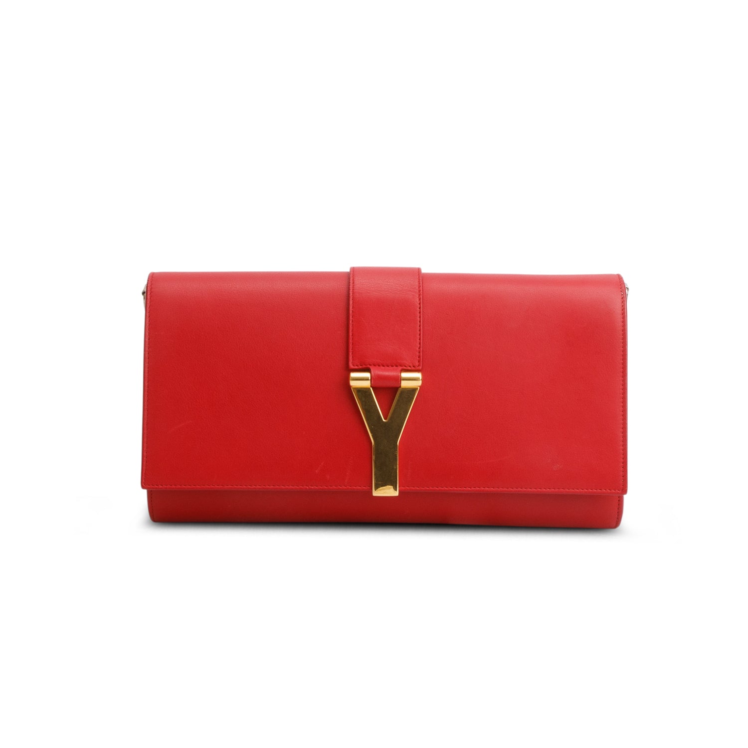 Saint Laurent Red Calfskin Classic Y Ligne w/ Strap