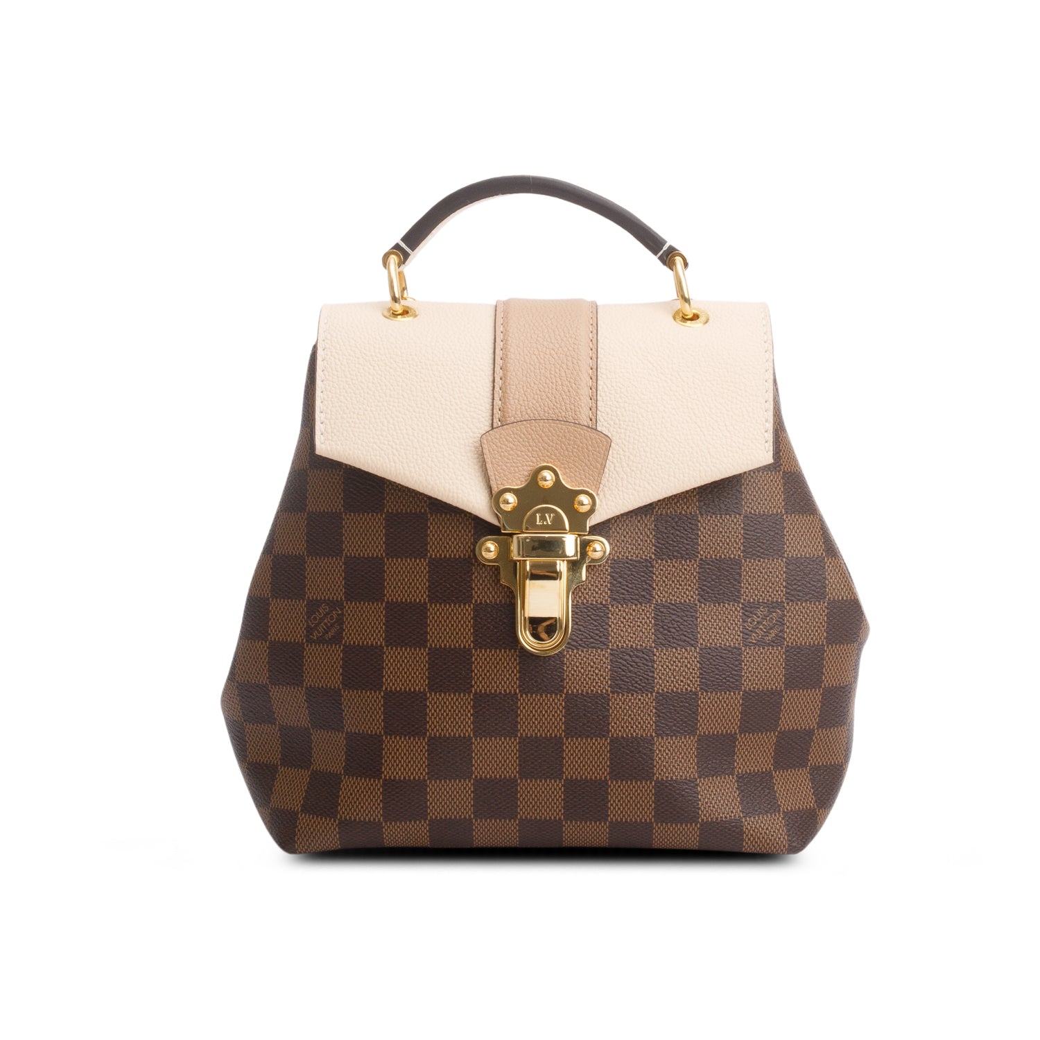 Louis Vuitton 2020 Cream Damier Ebene Clapton Backpack