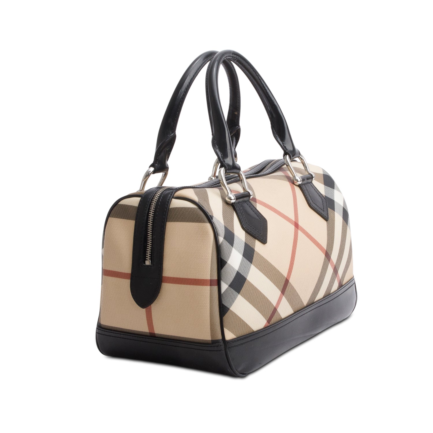 Burberry Beige Nova Check Boston Bag