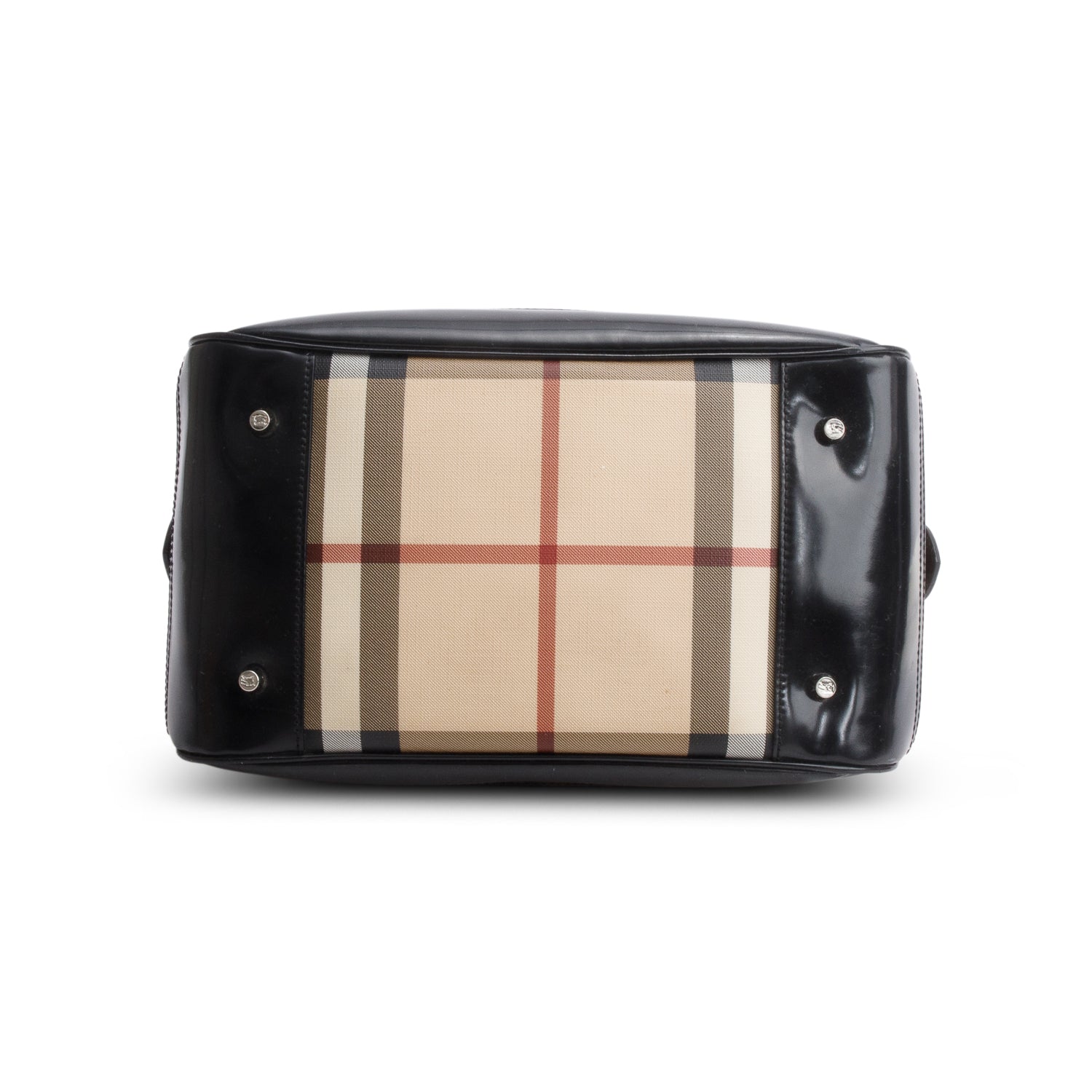 Burberry Beige Nova Check Boston Bag