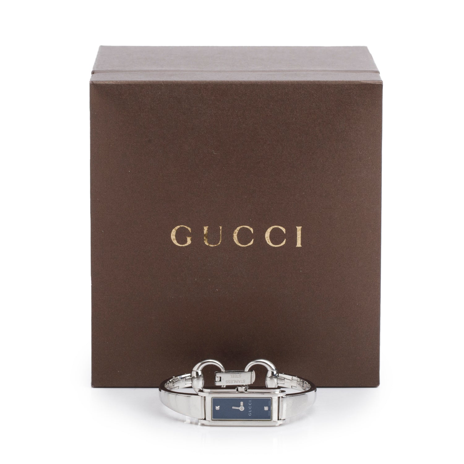 Gucci Stainless Steel 109 Series Watch Black Diamond Dial w/ Box