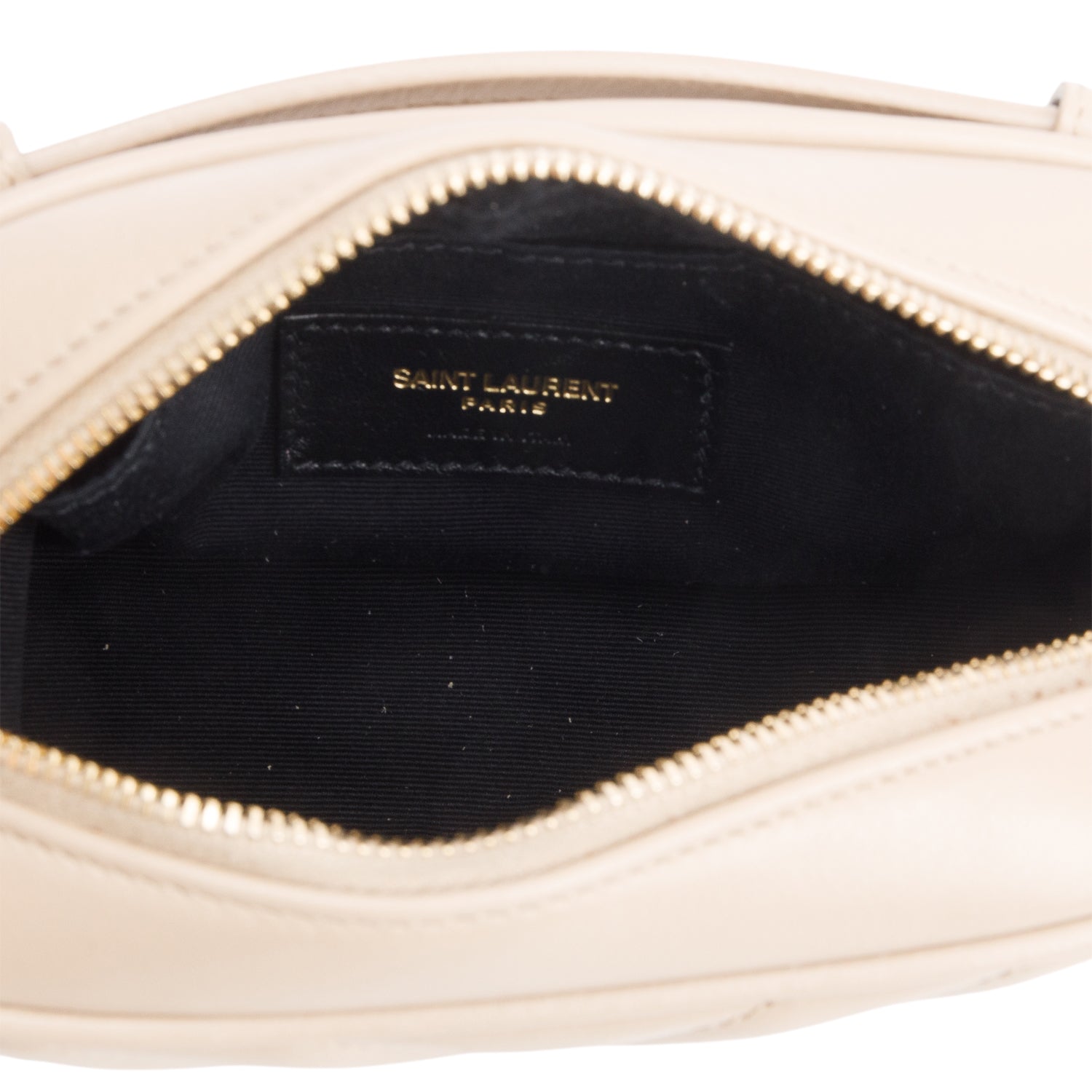 Saint Laurent 2020 Beige Calfskin Matelasse Monogram Lou Belt Bag