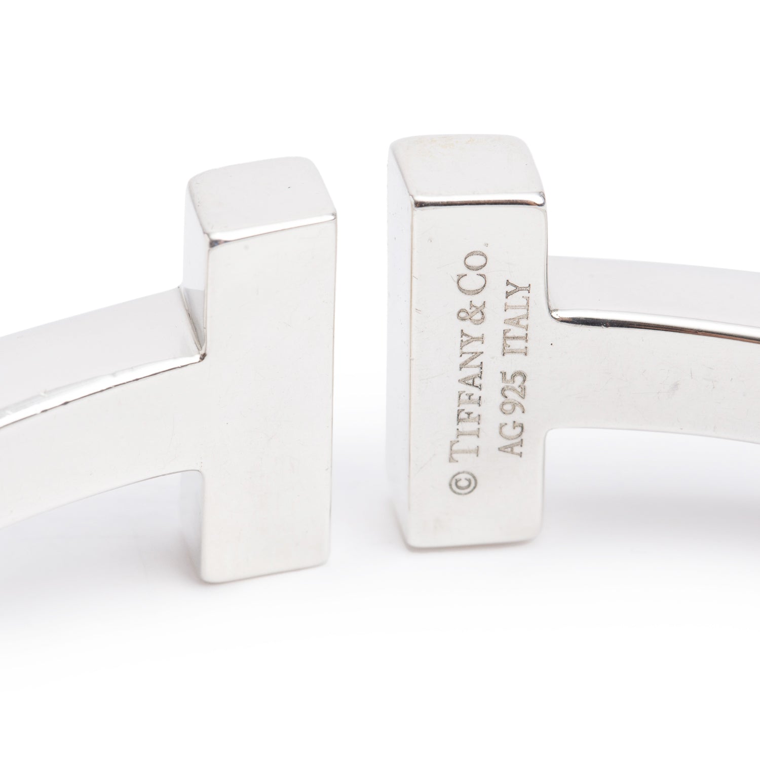 Tiffany & Co. Sterling Silver T Square Bracelet w/ Box