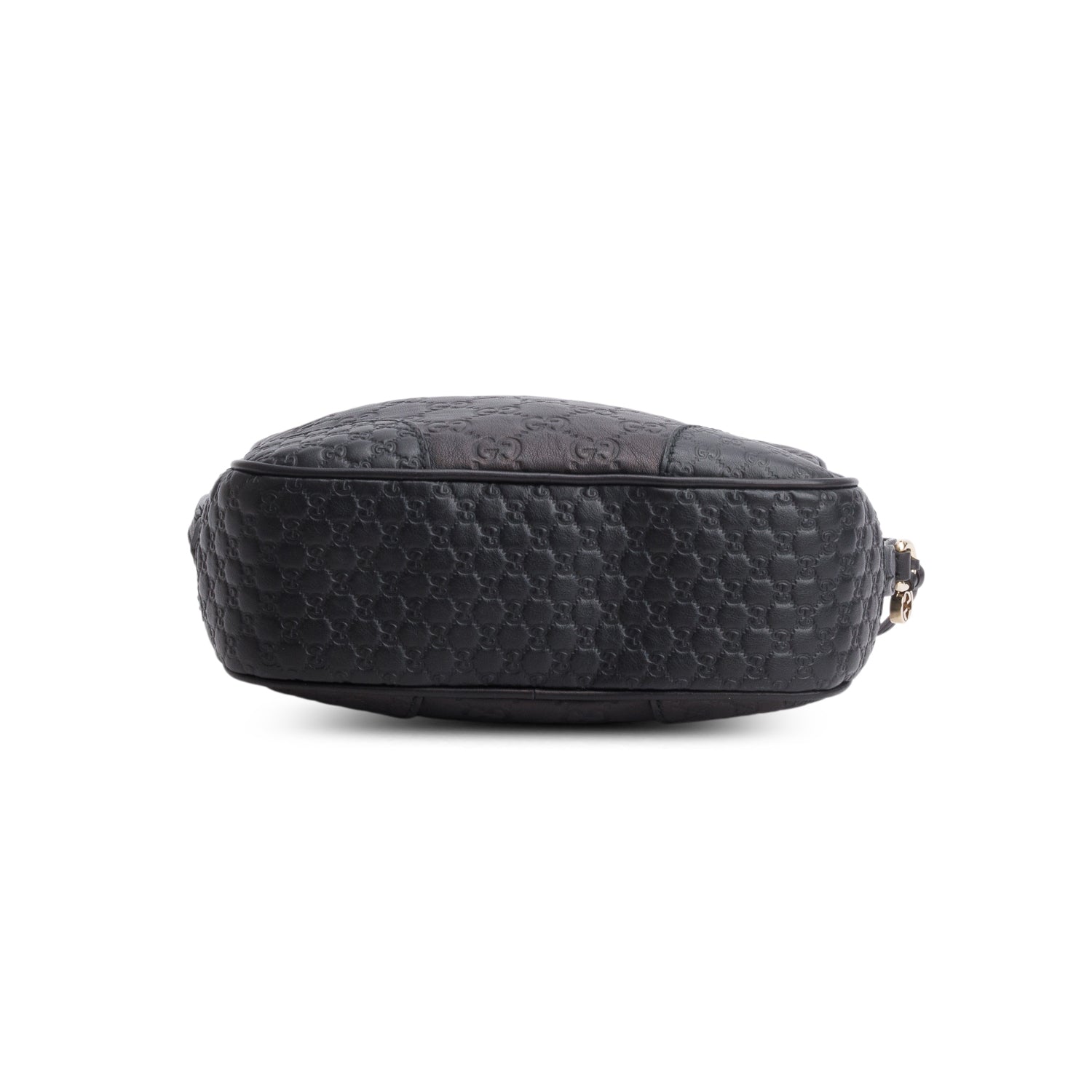 Gucci Black Soft Leather Signature Mini Bree Messenger Bag