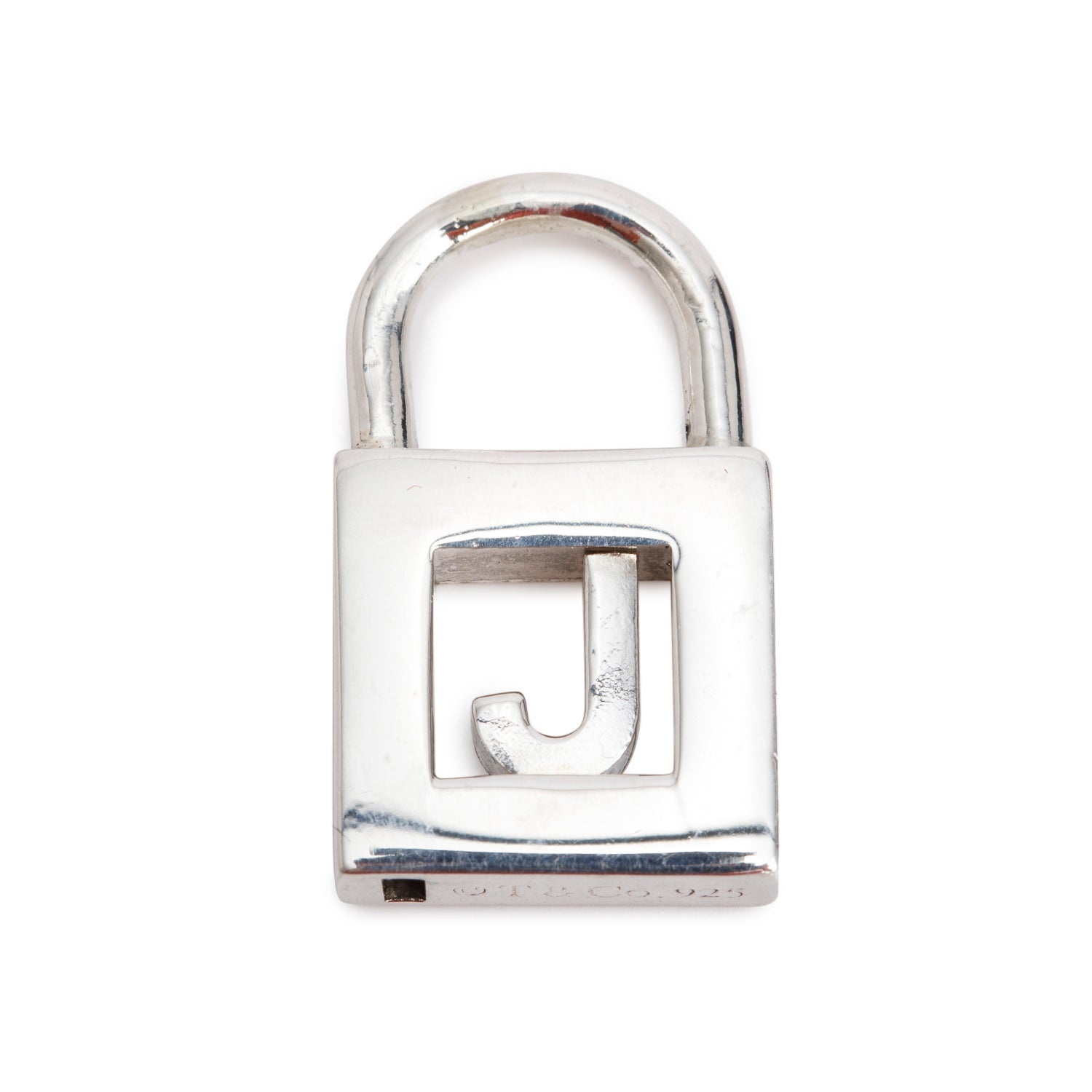 Tiffany & Co. Sterling Silver Letter 'J' Lock Charm