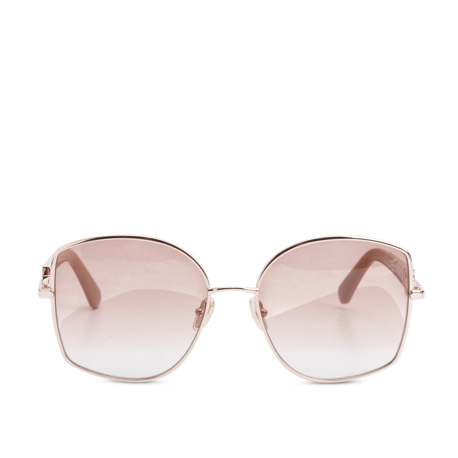 Ferragamo SF304SN Rose Gold Butterfly Sunglasses w/ Case