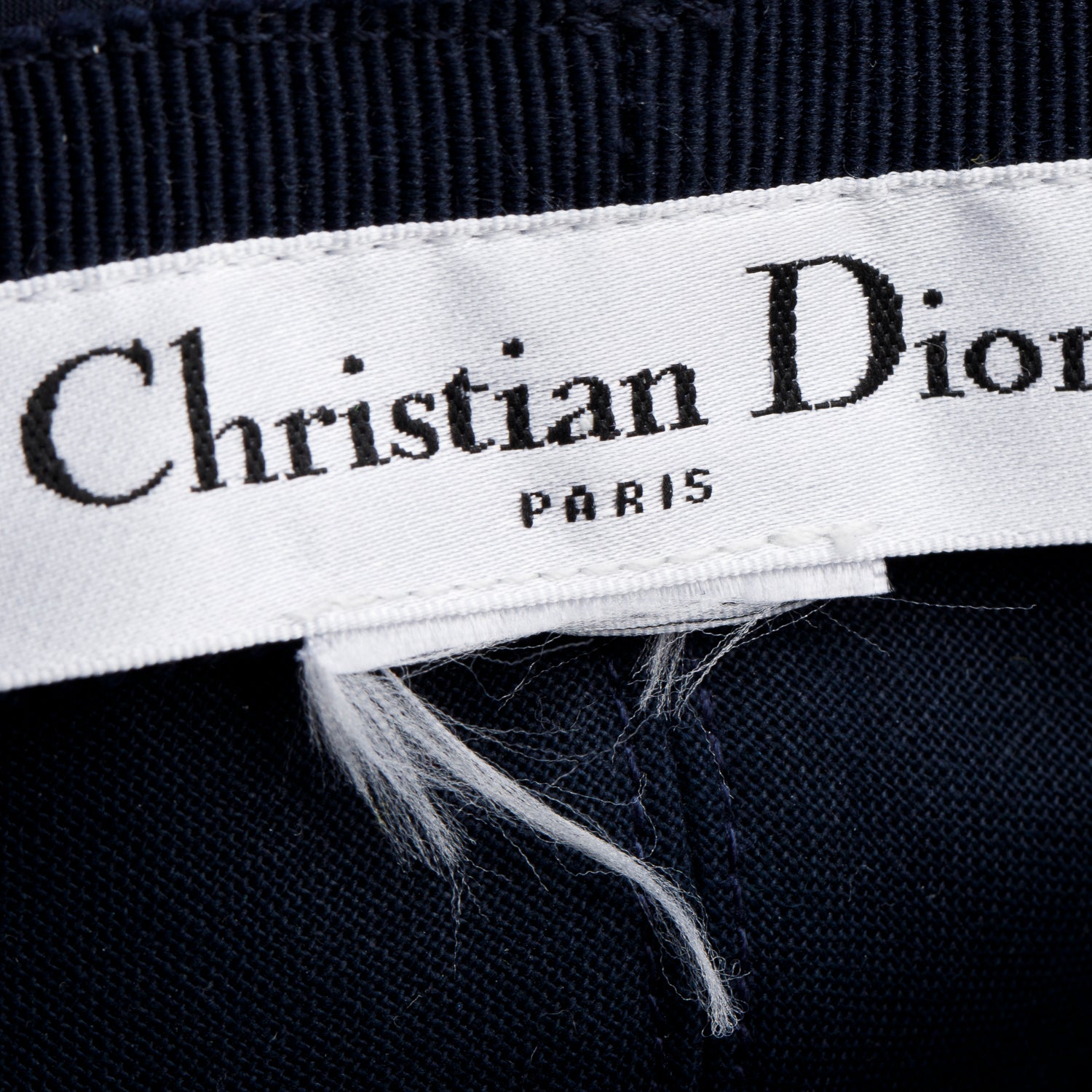 Christian Dior Navy Nylon Oblique Visor Cap