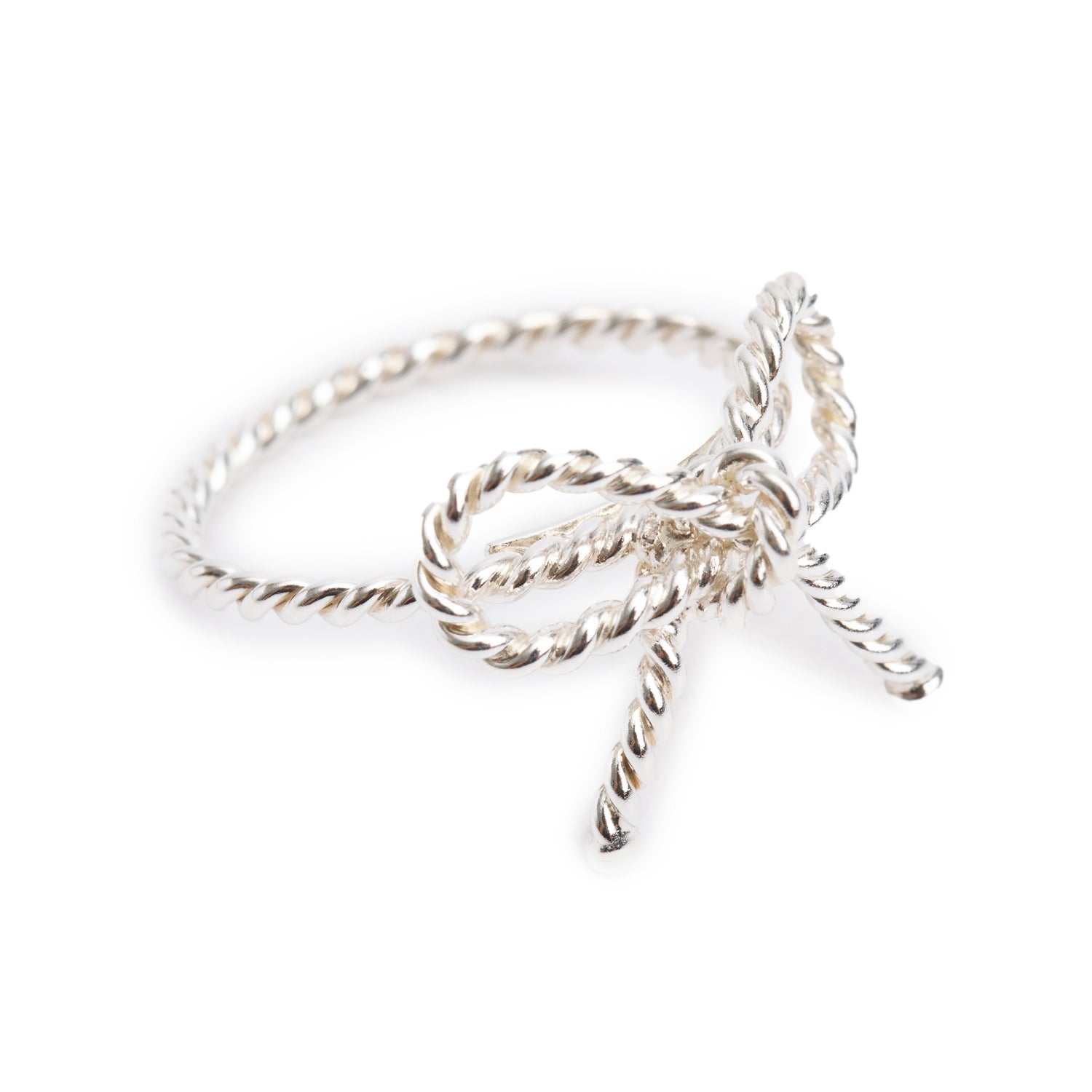 Tiffany & Co. Sterling Silver Twist Bow Ring, Size 4.25