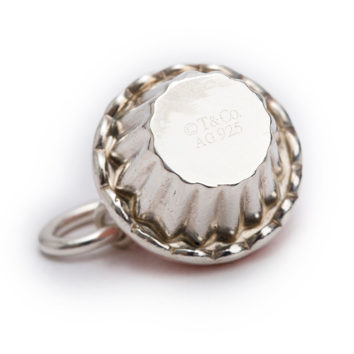 Tiffany & Co. Sterling Silver Pink Enamel Cupcake Charm