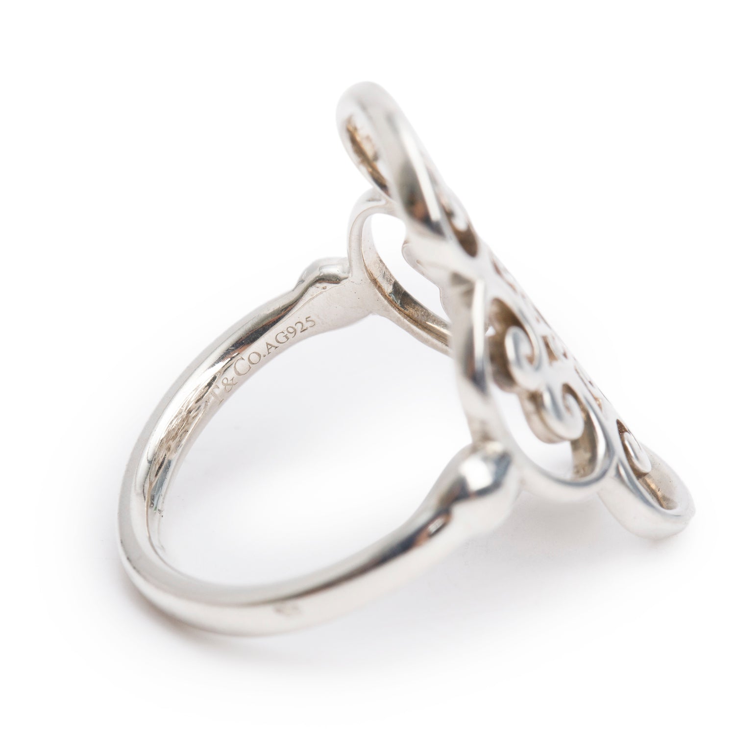 Tiffany & Co. Paloma Picasso Sterling Silver Venezia Goldoni Quadruplo Ring, Size 4.5