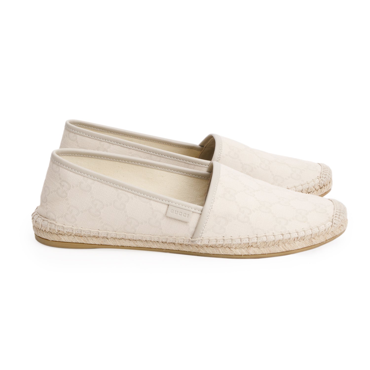 Gucci Cream Monogram Espadrilles, Women's Size 39