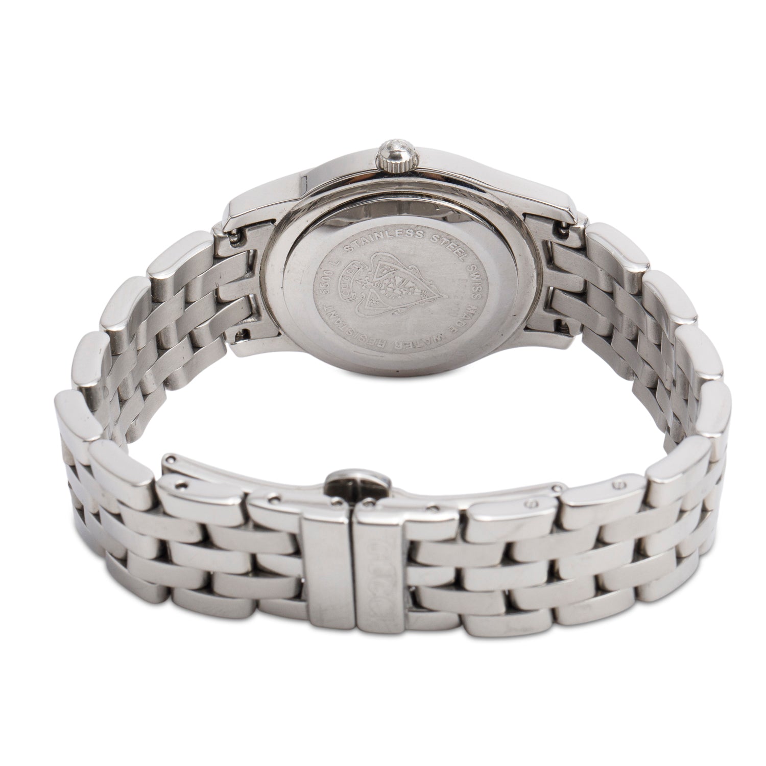 Gucci Stainless Steel 5500 Series 27 MM Watch Black Dial