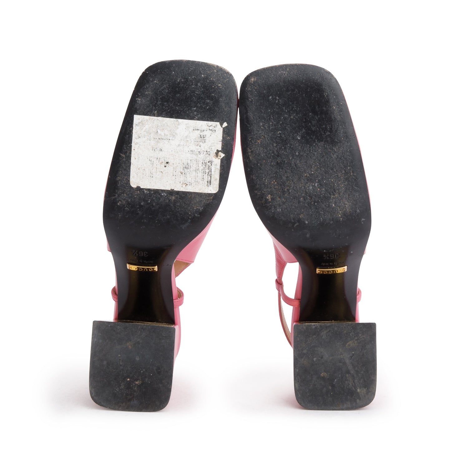 Gucci Pink Malaga Kit Horsebit 75mm Slingback Pumps, Women's Size 36.5