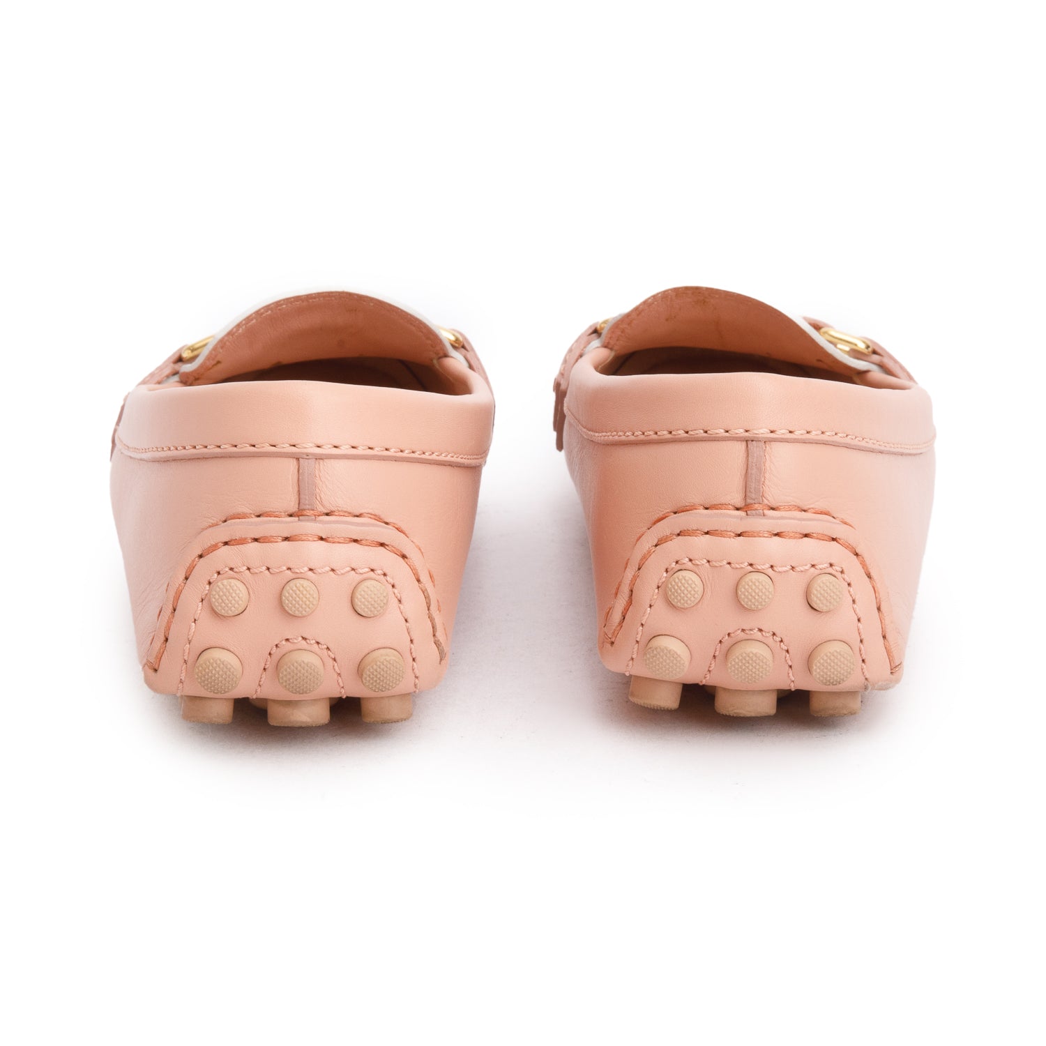 Louis Vuitton Calfskin Pink/White Monte Carlo Car Mocassin Women's Size 37 w/ Box