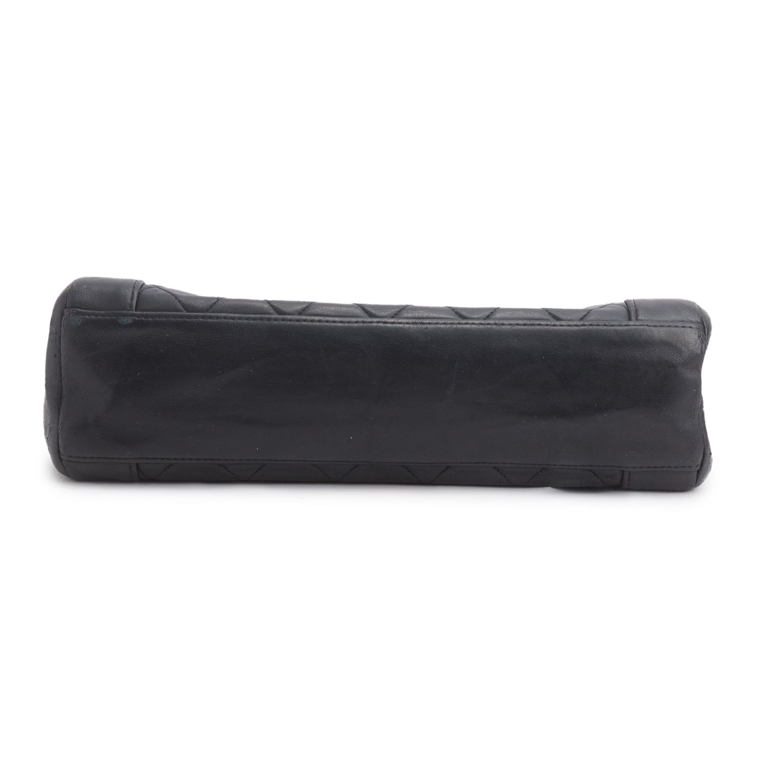 Chanel Vintage Black Lambskin Quilted Medium Diana Flap