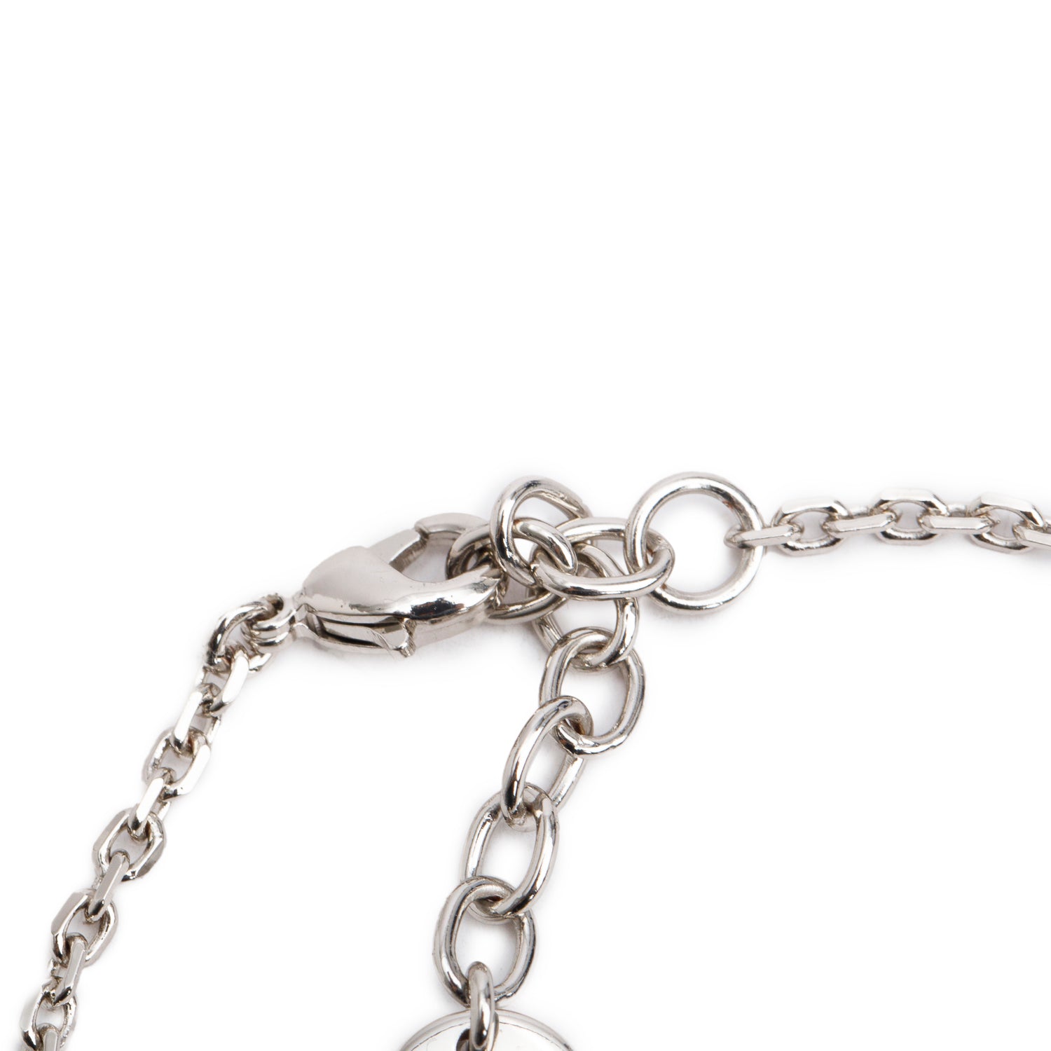Christian Dior Silver-Tone Metal Petit CD Faux Pearl Bracelet