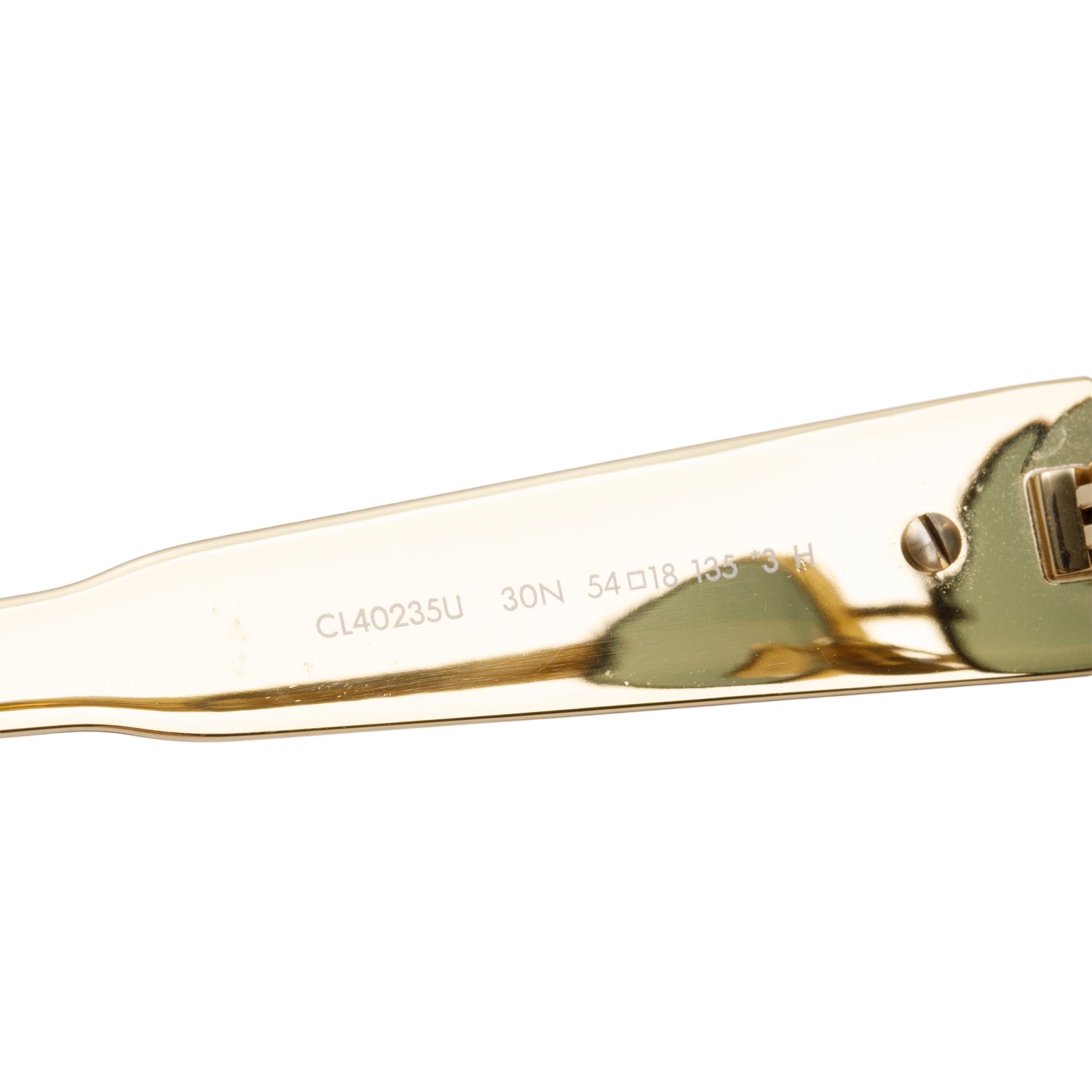 Celine CL40235U Gold Metal Oval Triomphe Sunglasses