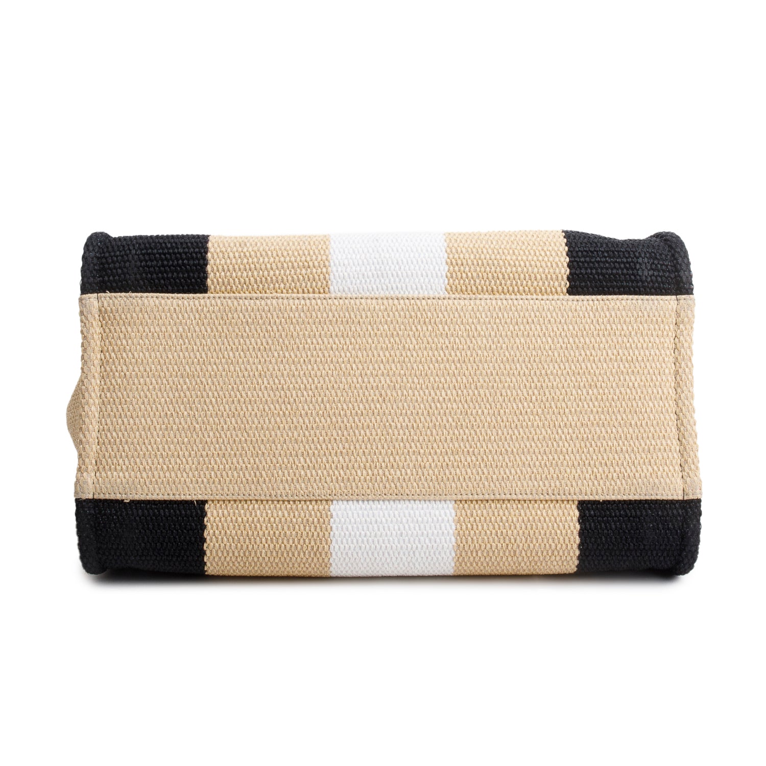 Chanel Multicolor Straw Raffia Calfskin Striped Medium Deauville Tote