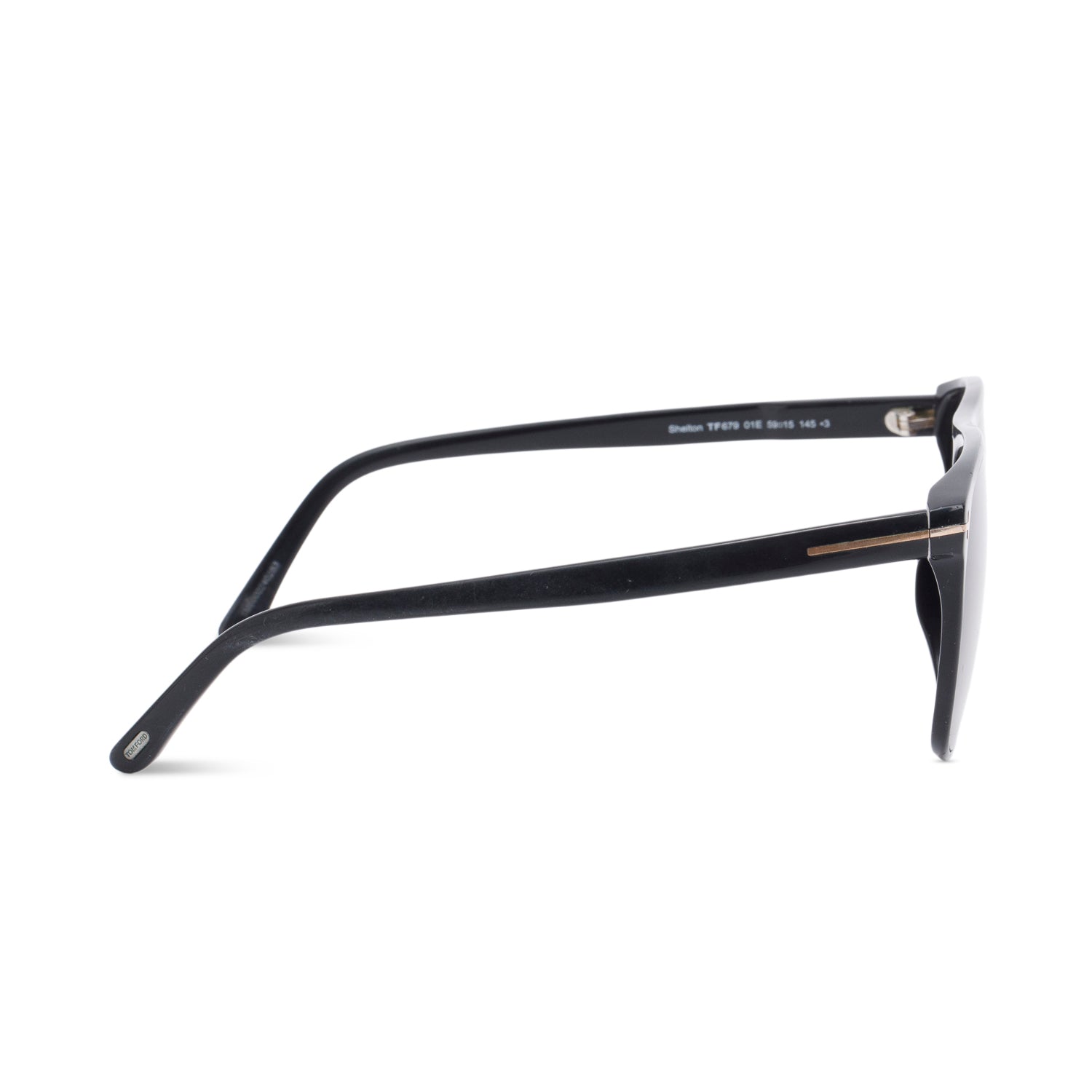 Tom Ford TF 679 Black Acetate Shelton Square Sunglasses