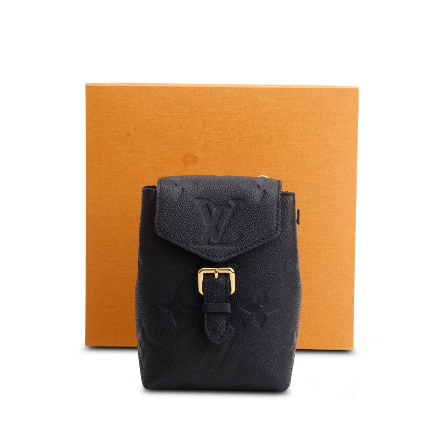 Louis Vuitton Black Empreinte Monogram Giant Tiny Backpack w/ Box
