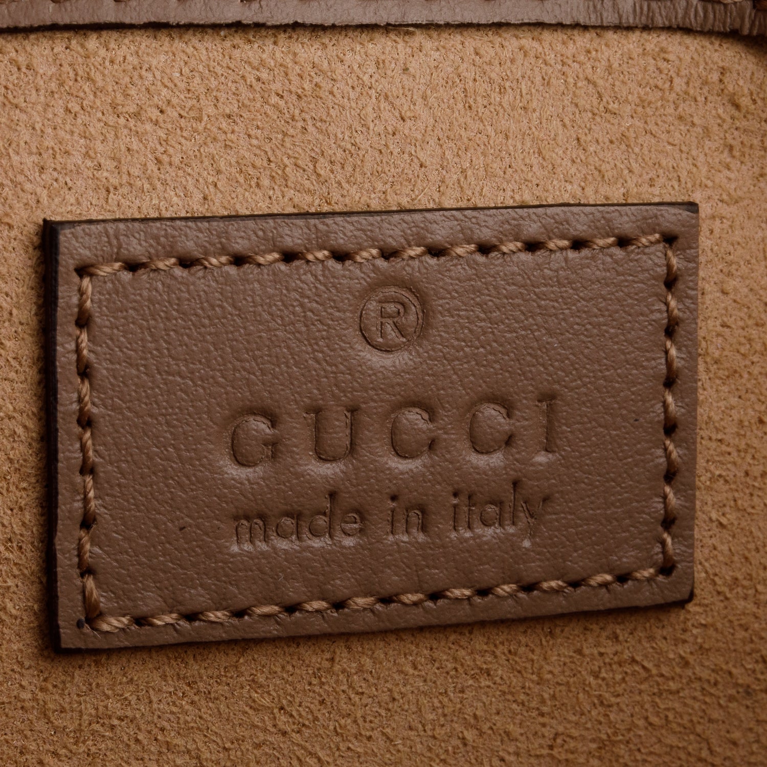 Gucci Taupe GG Marmont Matelasse Leather Super Mini Bag w/ Box