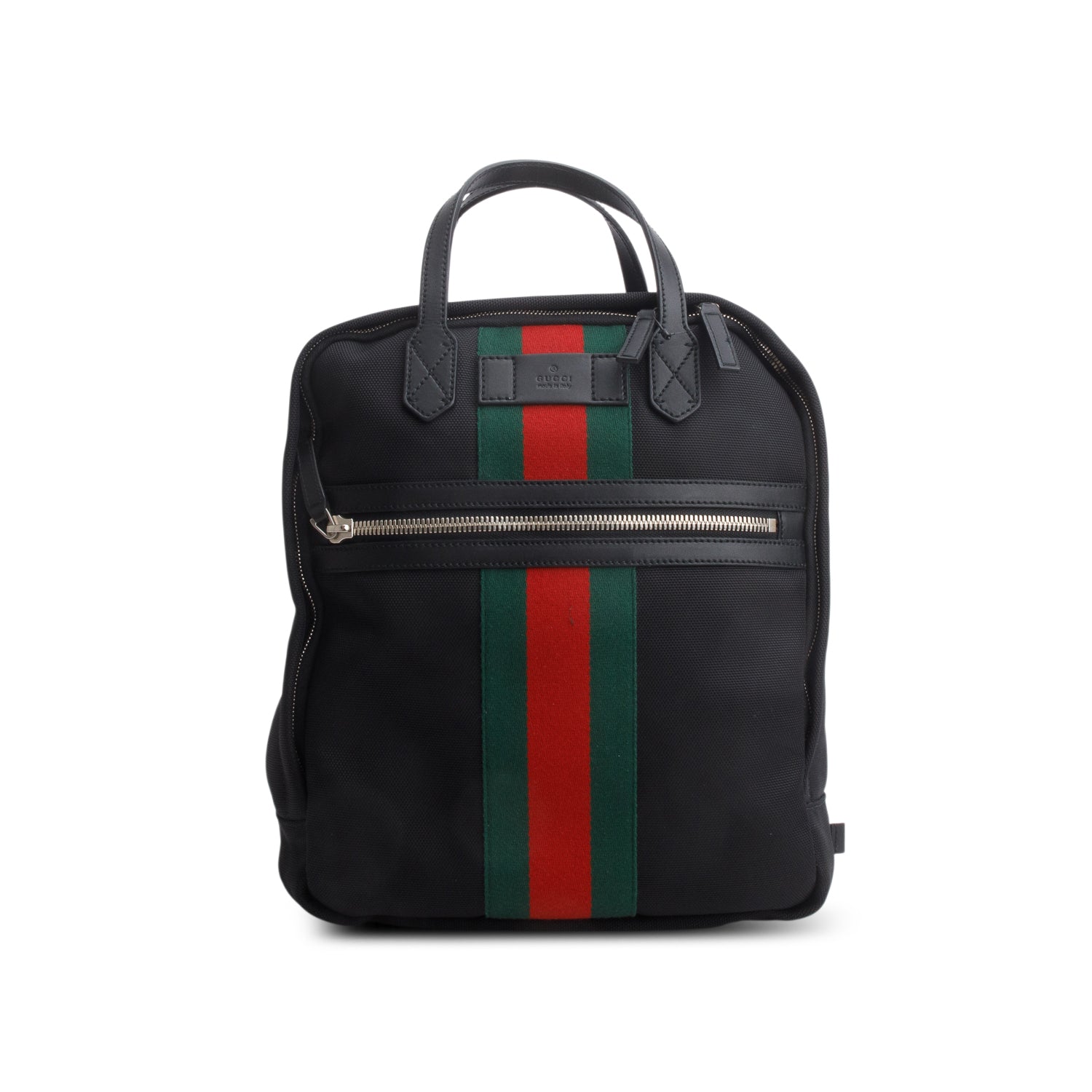 Gucci Black Techno Canvas Web Backpack