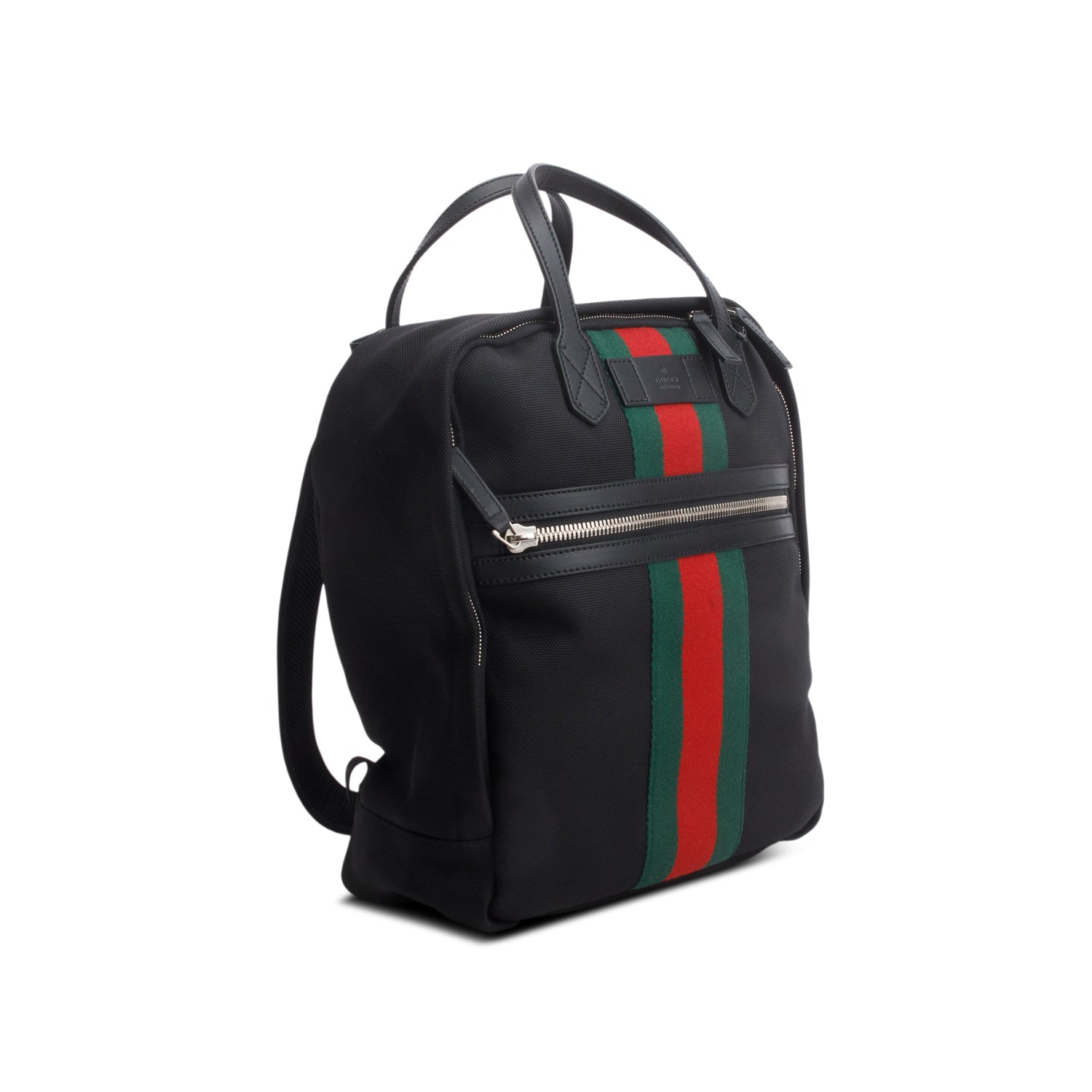 Gucci Black Techno Canvas Web Backpack