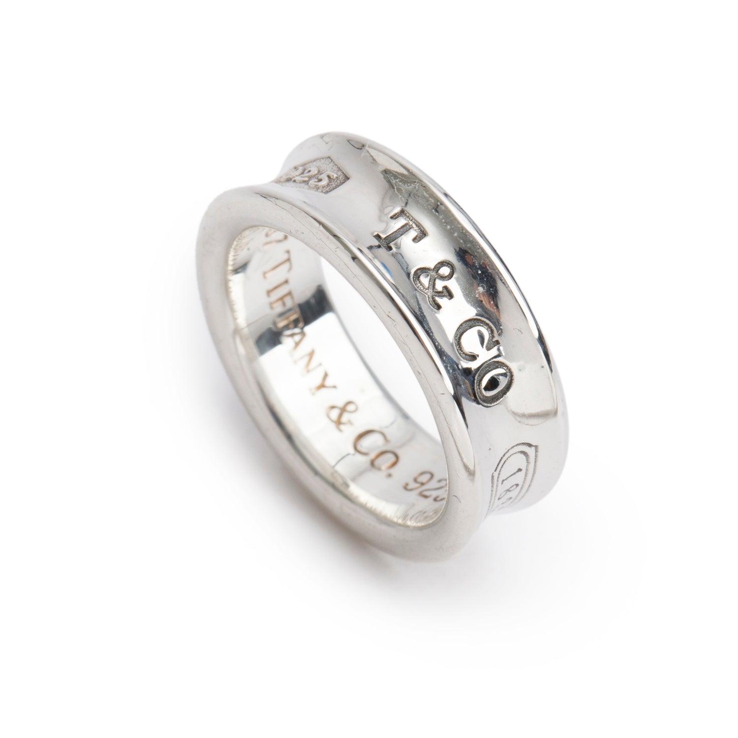 Tiffany & Co. Sterling Silver Medium 1837 Ring, Size 6