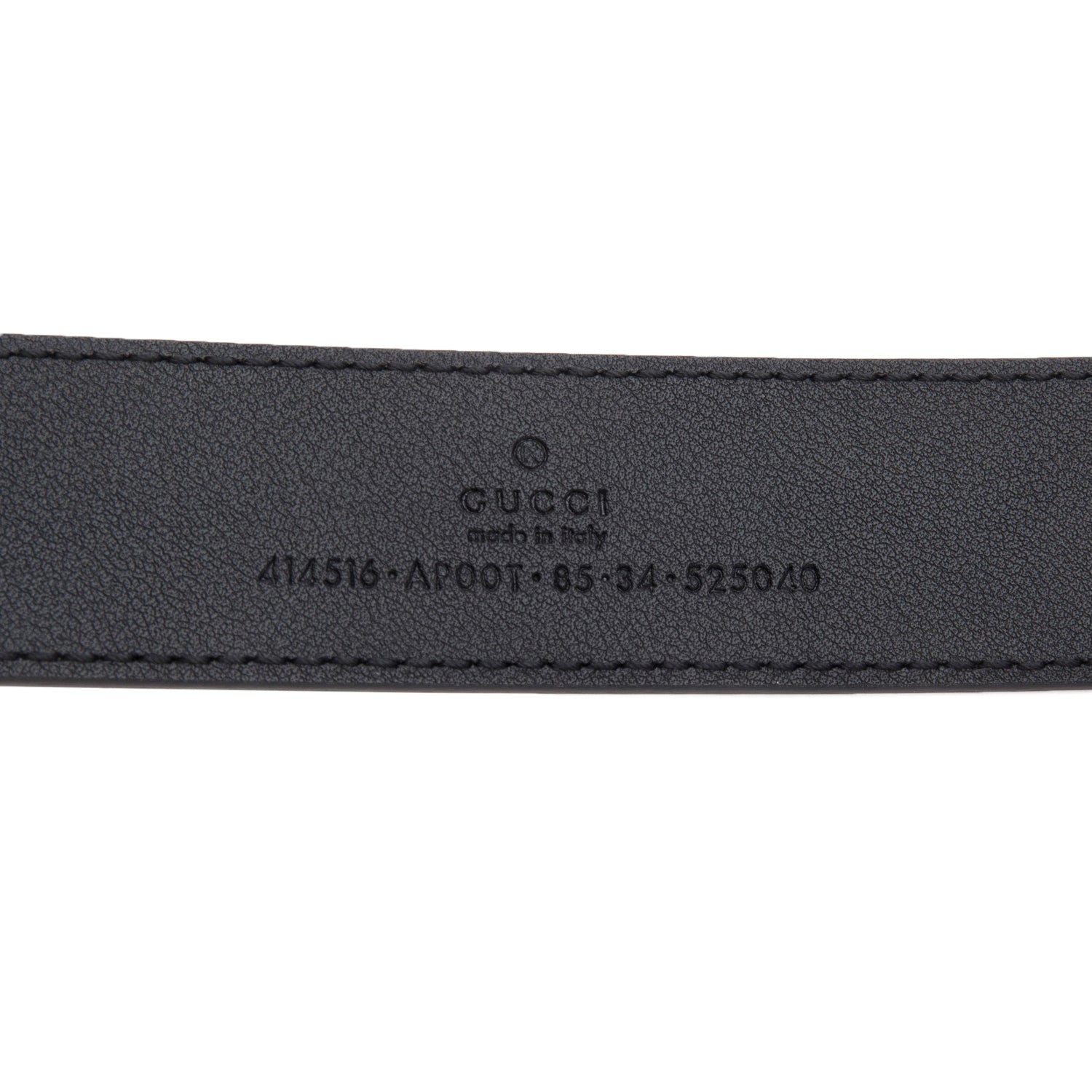 Gucci Black Calfskin Double G Belt 85 34 w/ Box