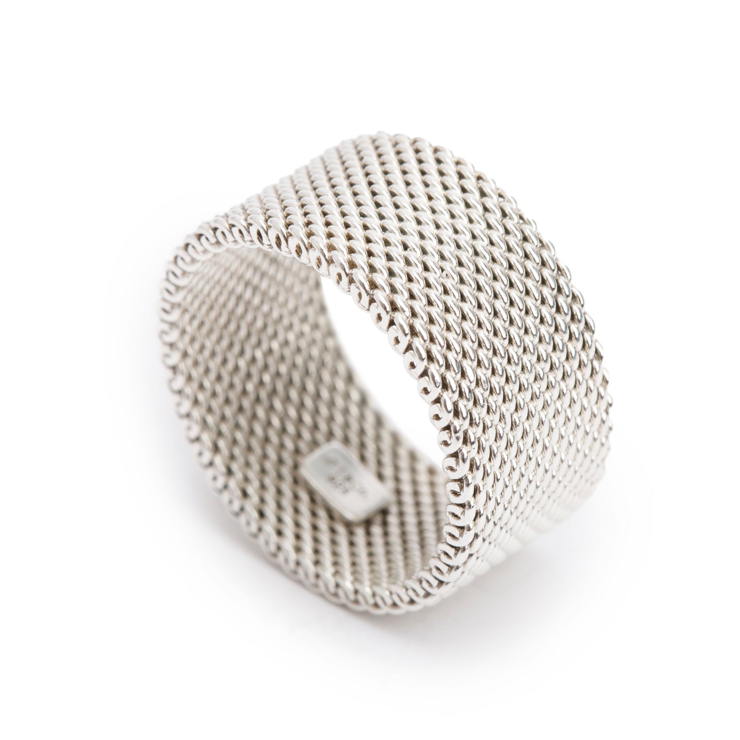 Tiffany & Co. Sterling Silver Somerset Mesh Ring, Size 5.5