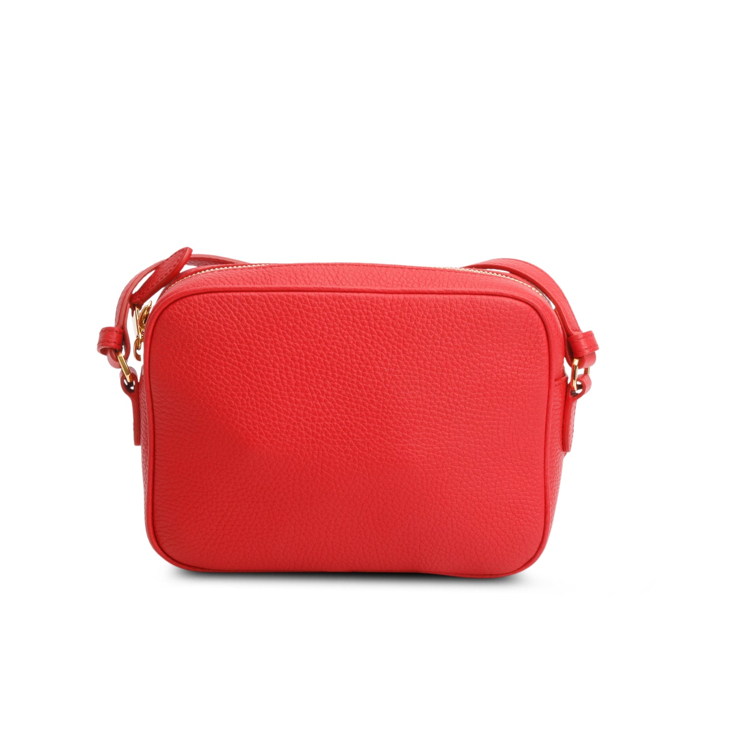 Burberry Red Calfskin Monogram Embossed Paddy Camera Bag
