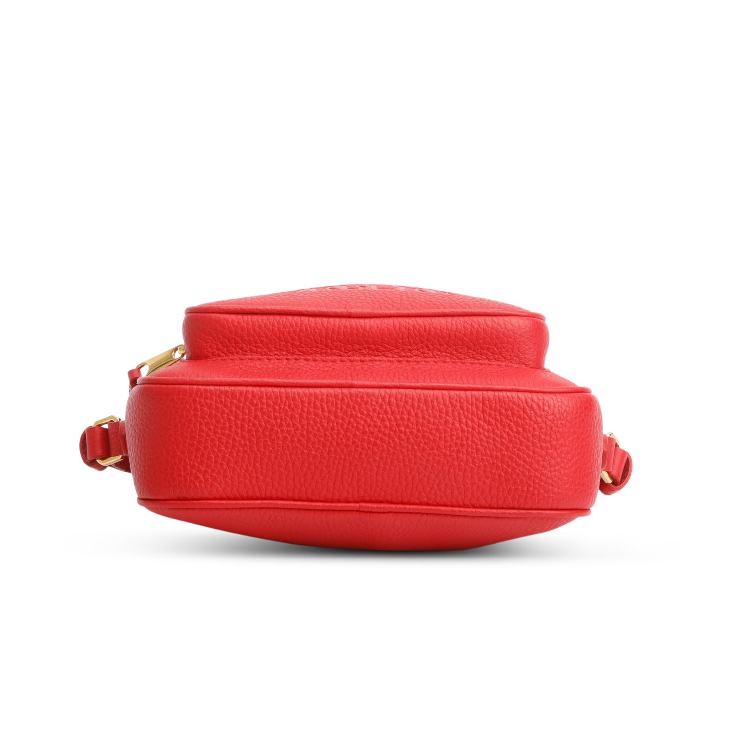 Burberry Red Calfskin Monogram Embossed Paddy Camera Bag