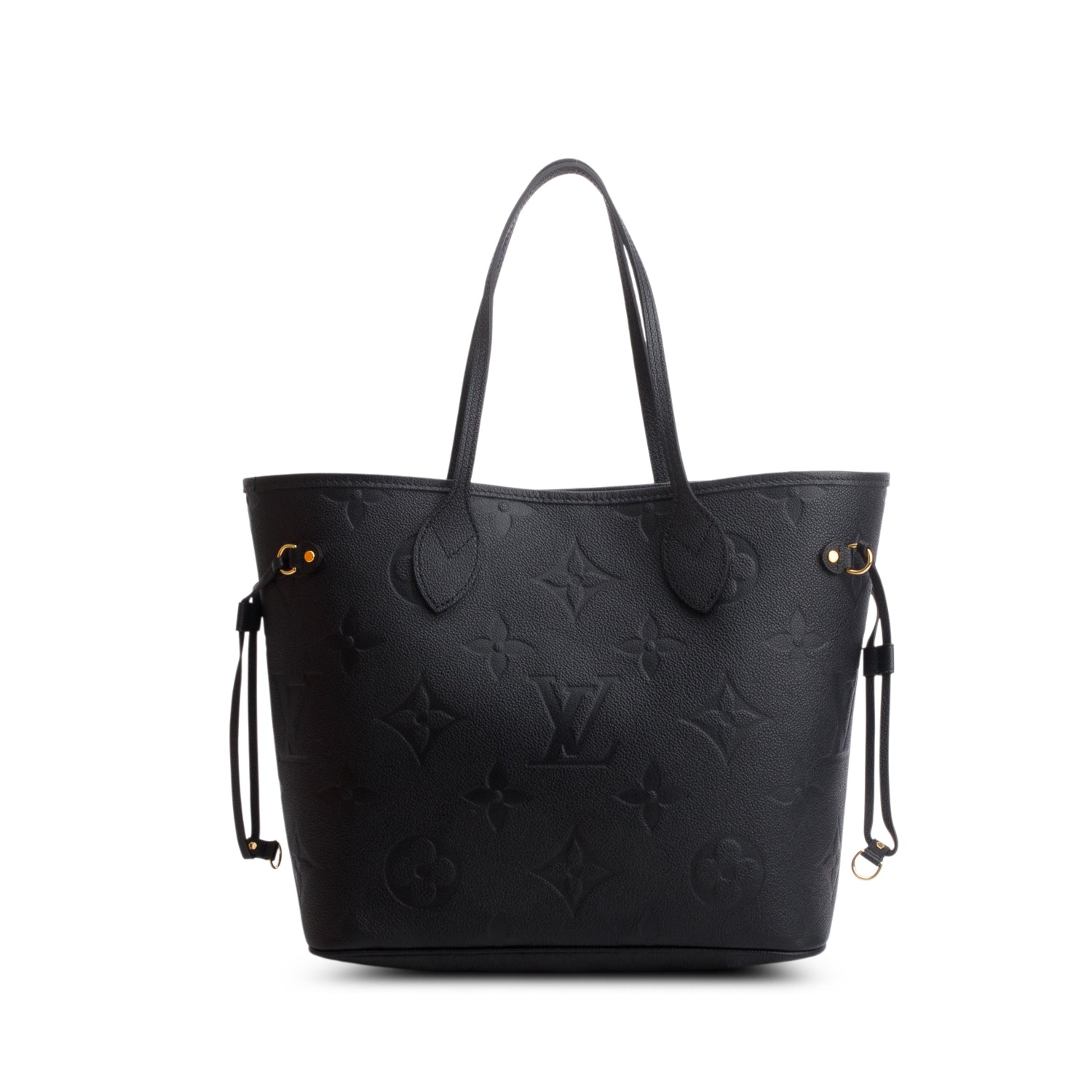 Louis Vuitton 2022 Black Empreinte Monogram Giant Neverfull MM w/ Box, Pouch & Receipt