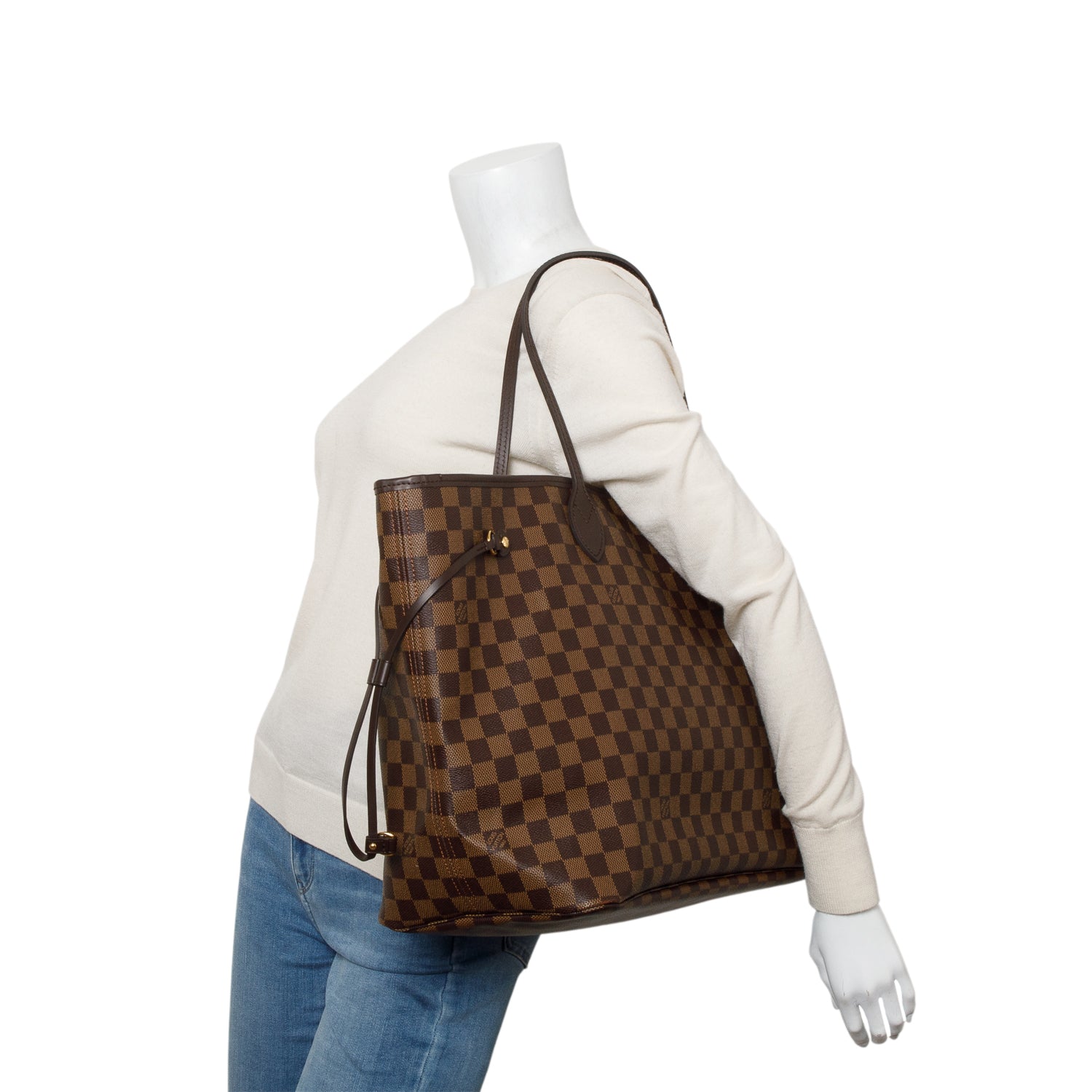 Louis Vuitton Damier Ebene Neverfull GM w/ Box & Pouch