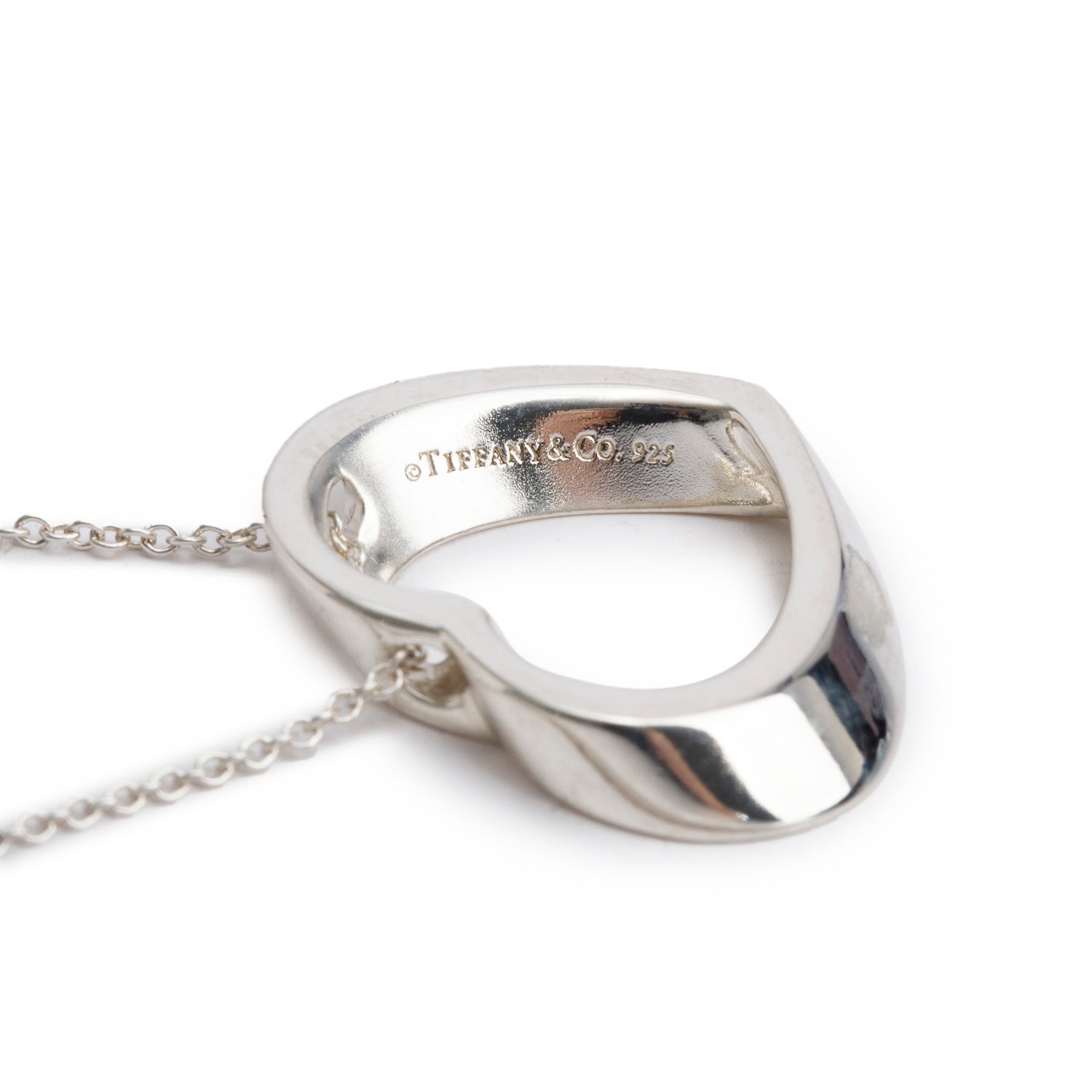 Tiffany & Co. Sterling Silver Geometric Heart Pendant Necklace