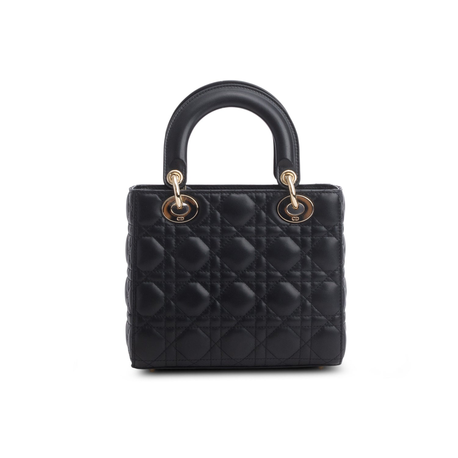 Christian Dior 2025 Black Lambskin Cannage Small My ABC Dior Lady Dior w/ Box & Strap